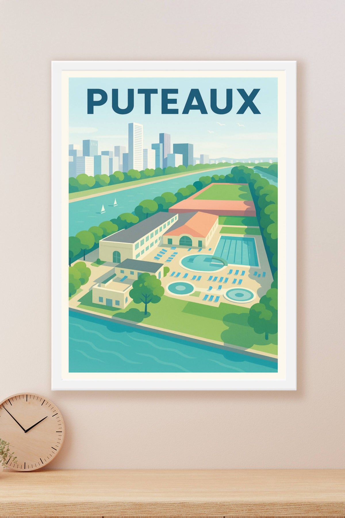 Affiche de Puteaux - L'élégance urbaine au bord de l'eau