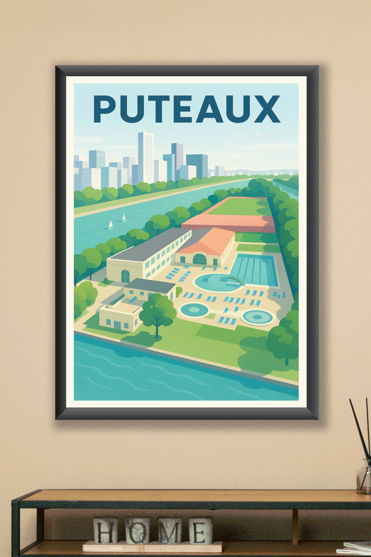 Affiche de Puteaux - L'élégance urbaine au bord de l'eau