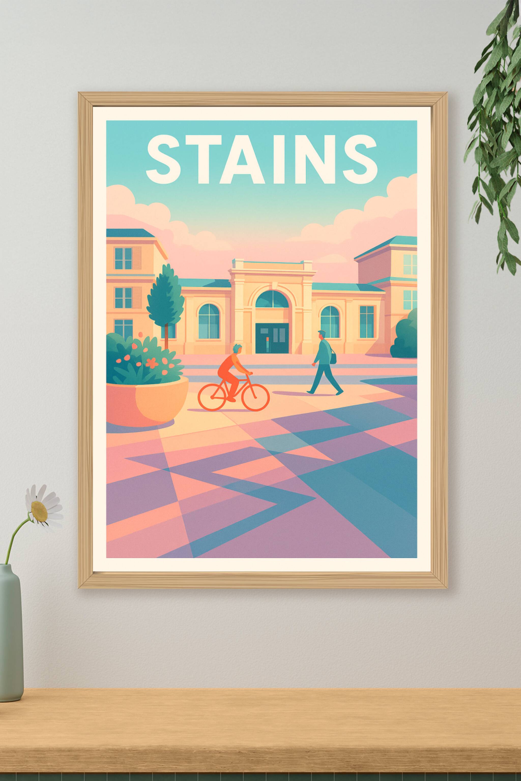 Affiche de Stains - Charme urbain en lumière douce