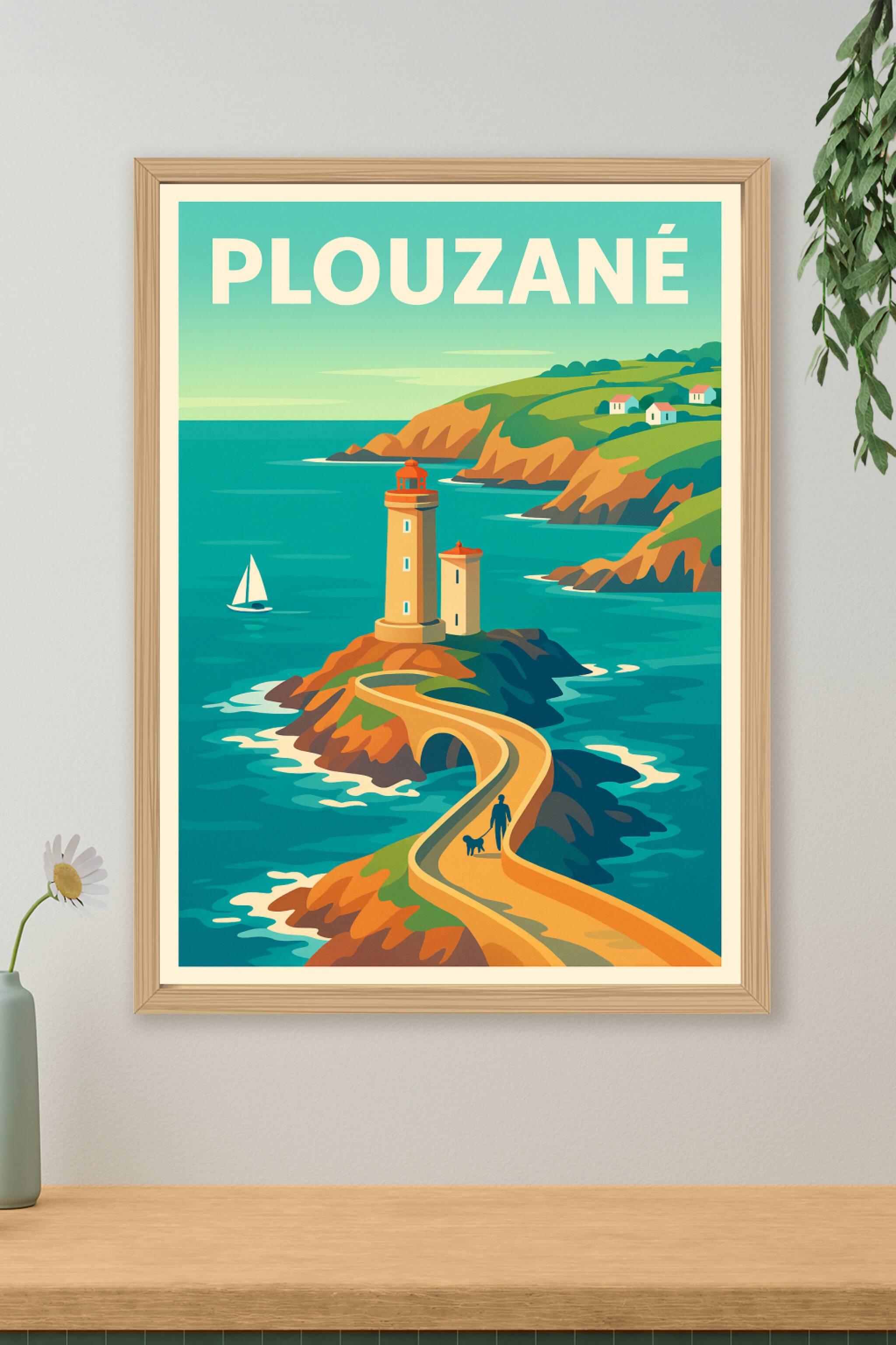 Affiche de Plouzané - Évasion côtière et lumière bretonne