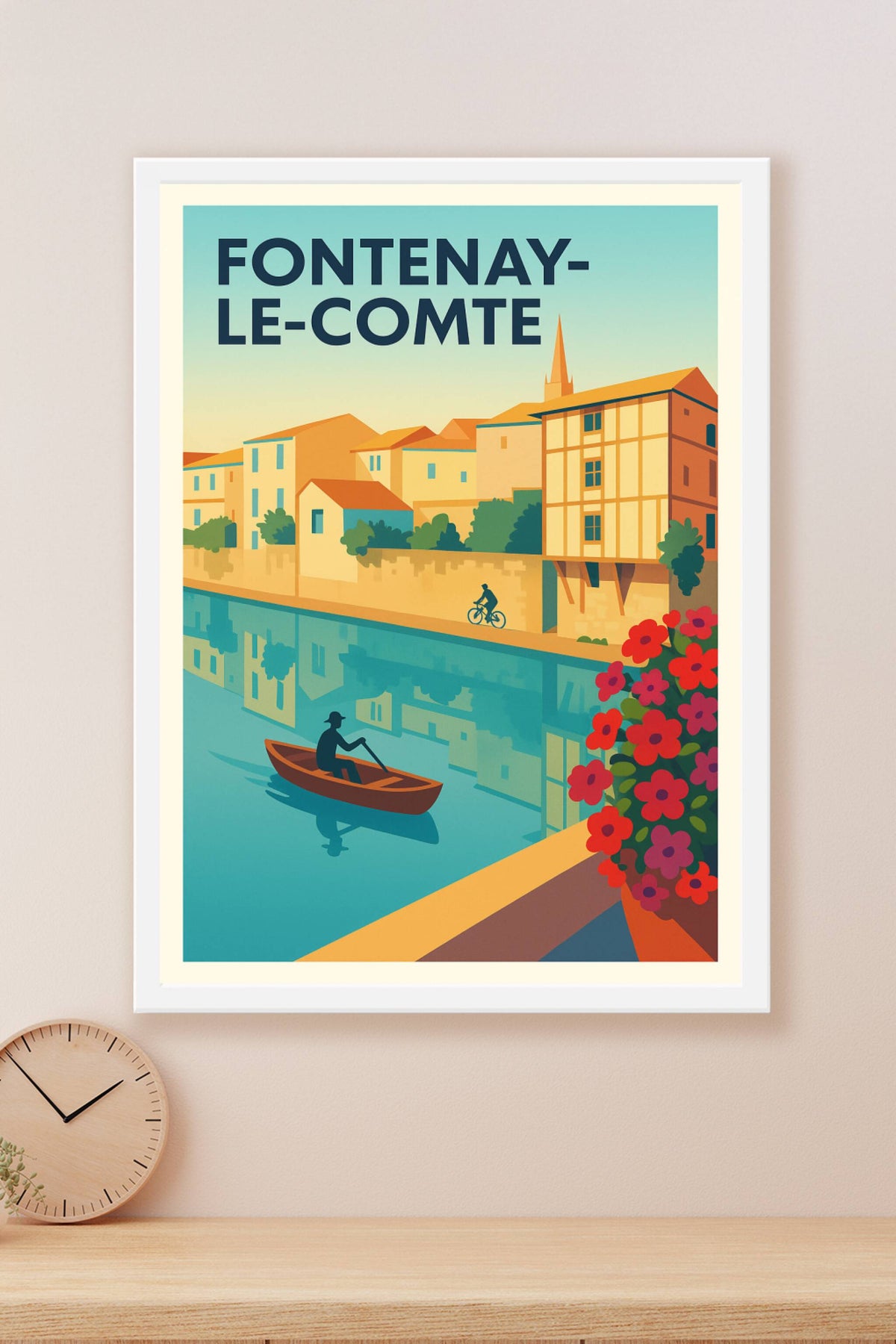 Affiche de Fontenay-le-Comte - Charme et calme le long des canaux