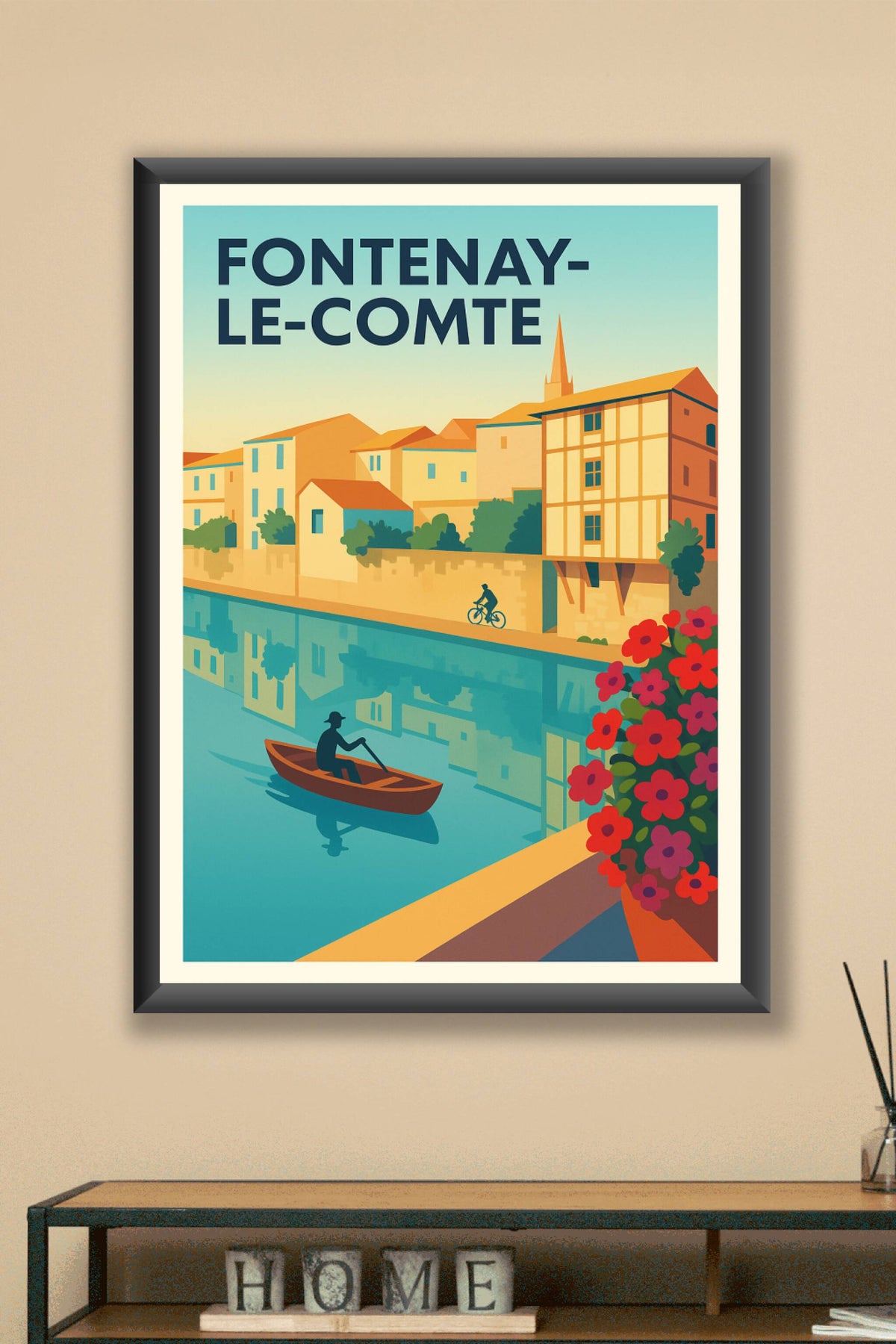 Affiche de Fontenay-le-Comte - Charme et calme le long des canaux