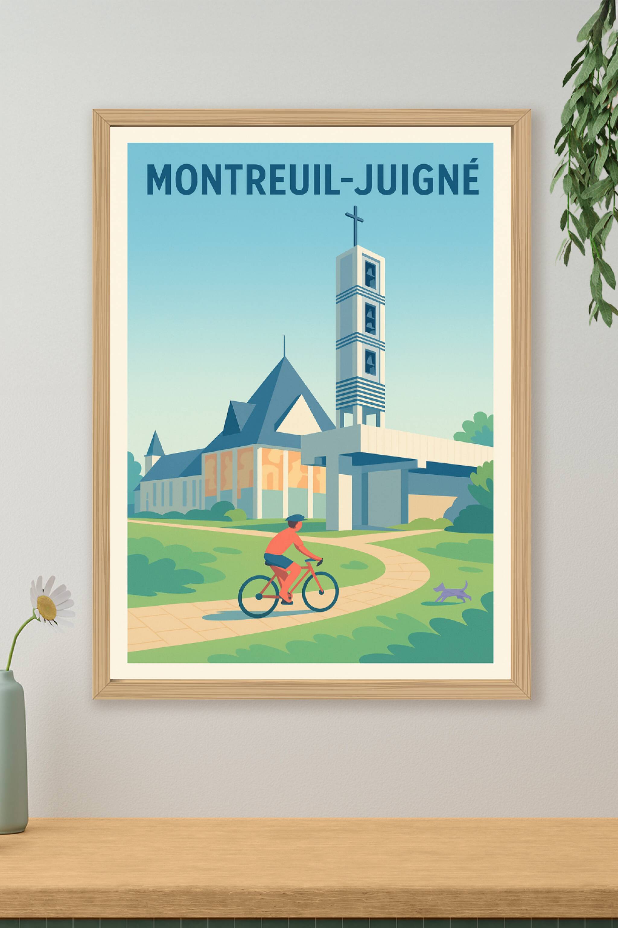 Affiche de Montreuil-Juigné - Harmonie entre nature et architecture moderne