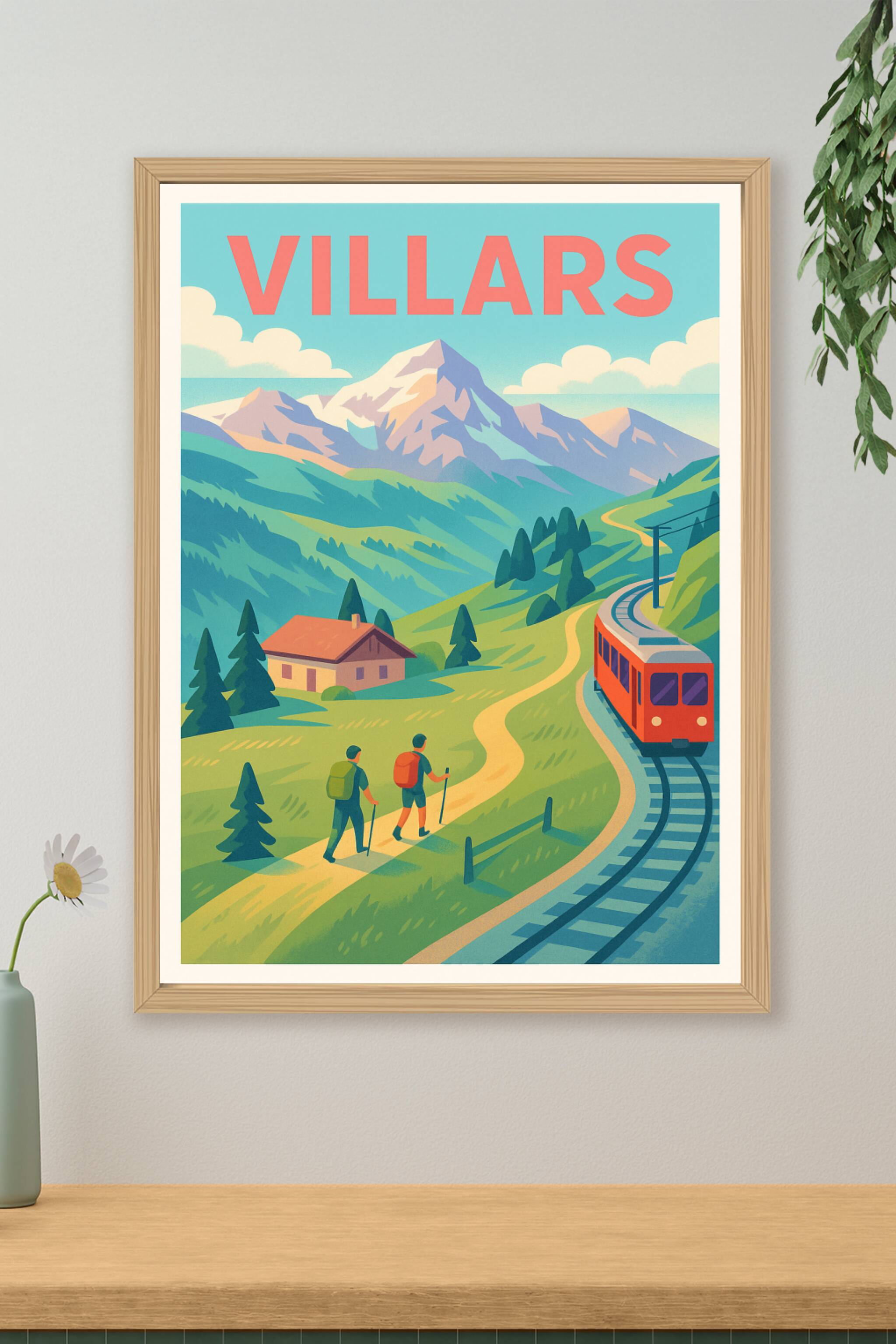 Affiche de Villars - Balade entre montagnes et sentiers