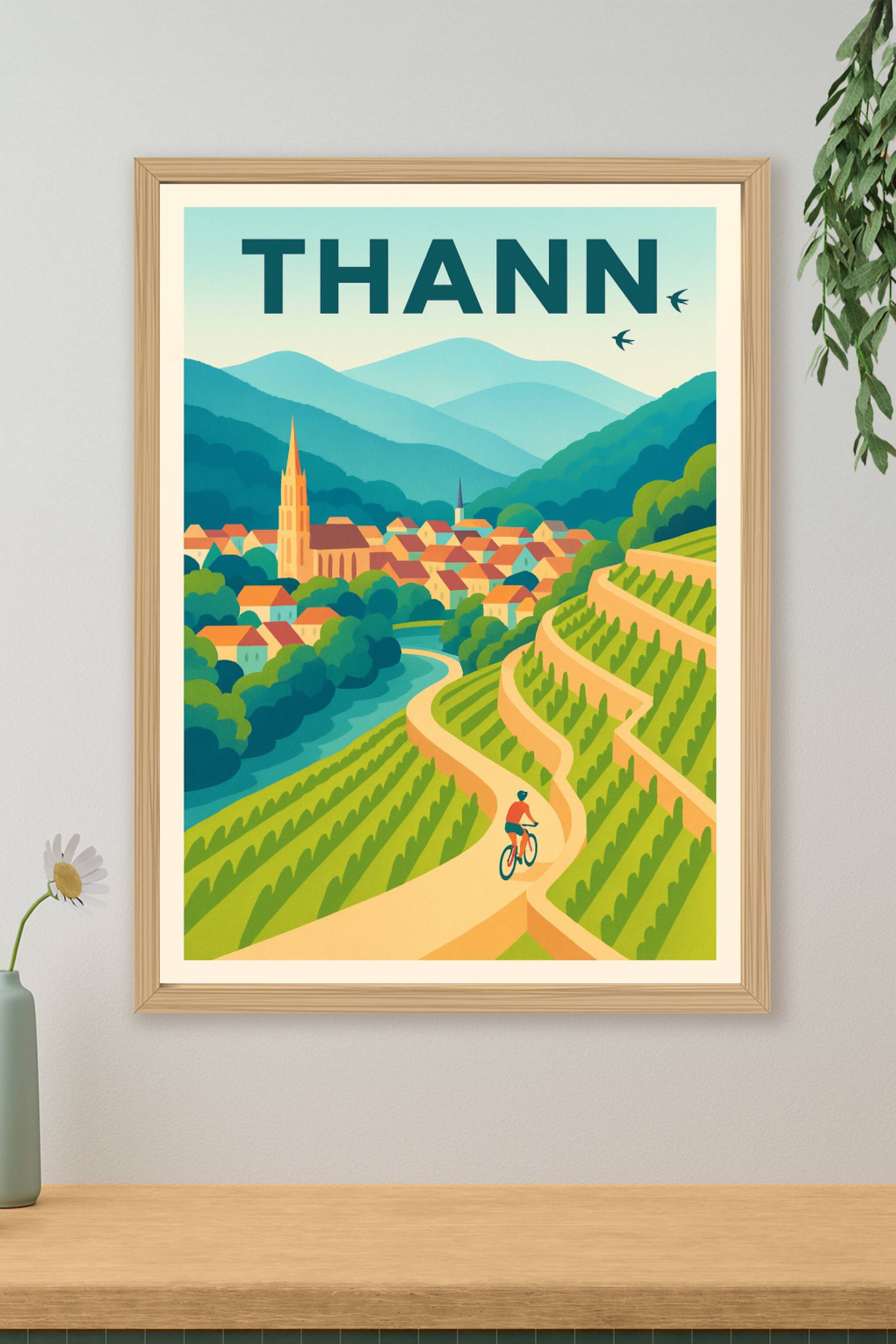 Affiche de Thann - Escapade entre vignes et collines
