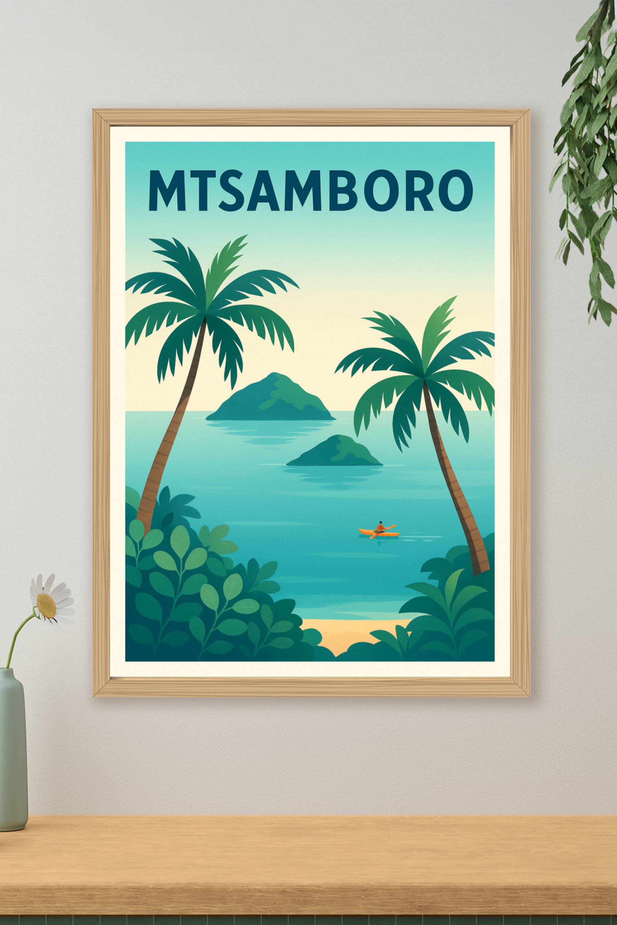 Affiche de Mtsamboro - Évasion tropicale et détente au bord de l'eau