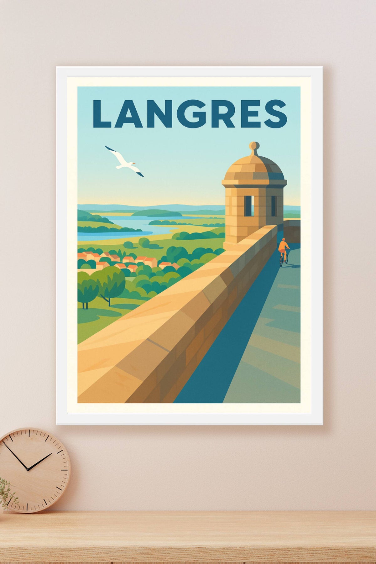 Affiche de Langres - La quiétude des remparts et panoramas bucoliques