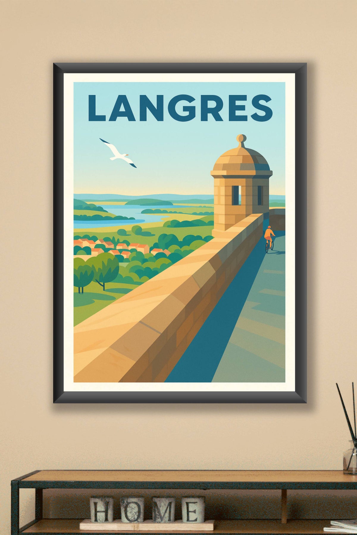Affiche de Langres - La quiétude des remparts et panoramas bucoliques