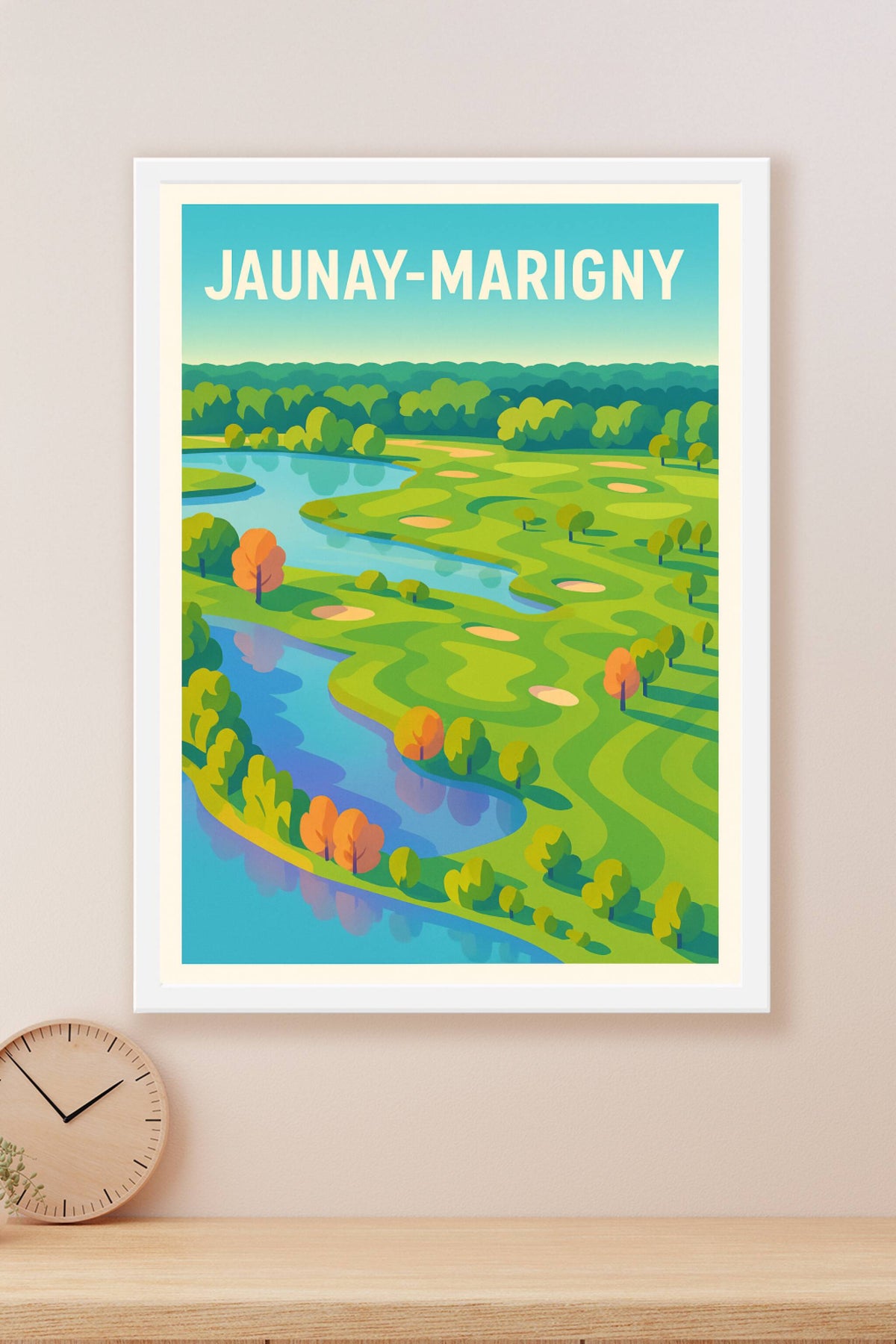 Affiche de Jaunay-Marigny - Paysages paisibles et nature colorée
