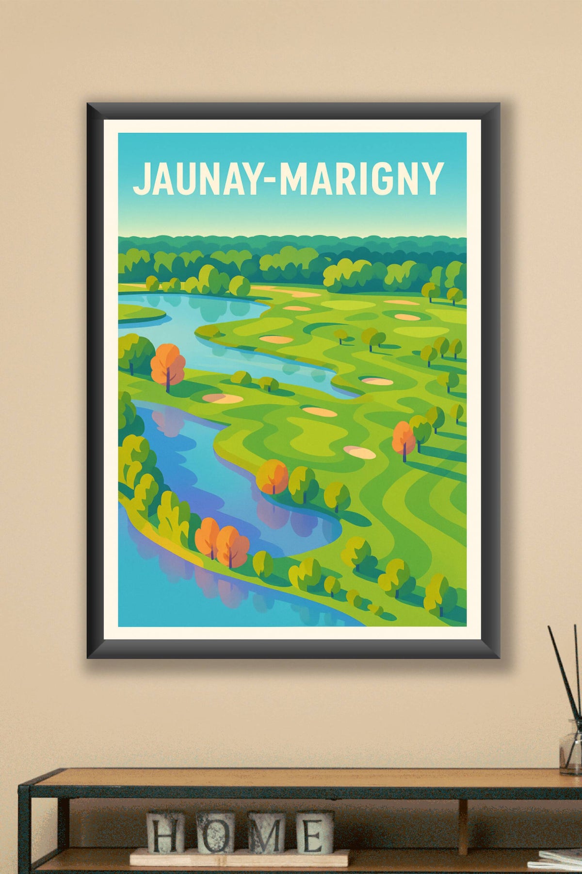 Affiche de Jaunay-Marigny - Paysages paisibles et nature colorée