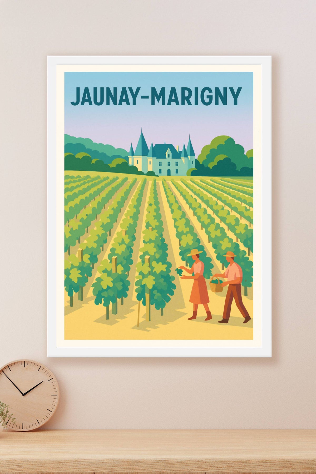 Affiche de Jaunay-Marigny - L'élégance des vignobles ensoleillés