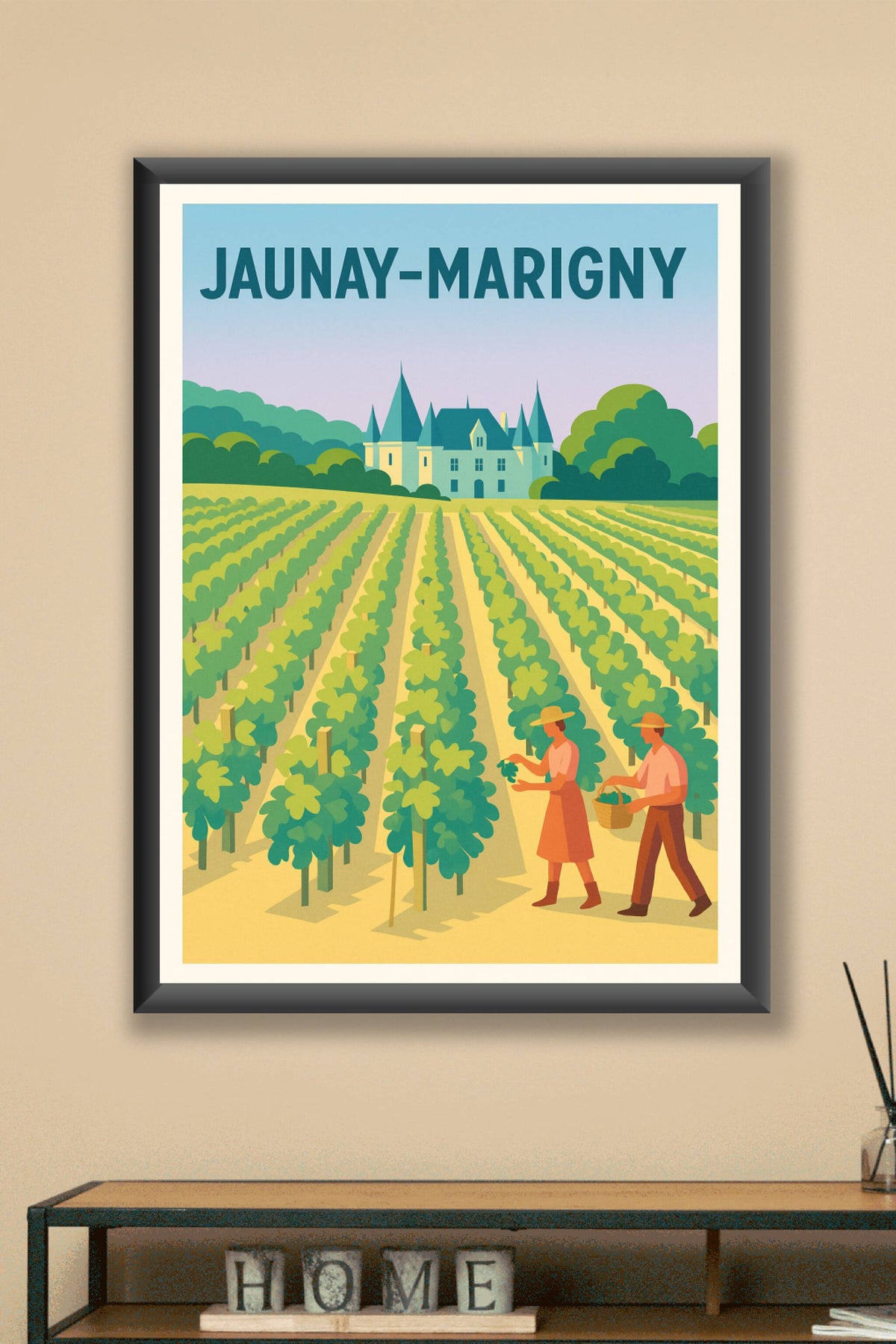 Affiche de Jaunay-Marigny - L'élégance des vignobles ensoleillés