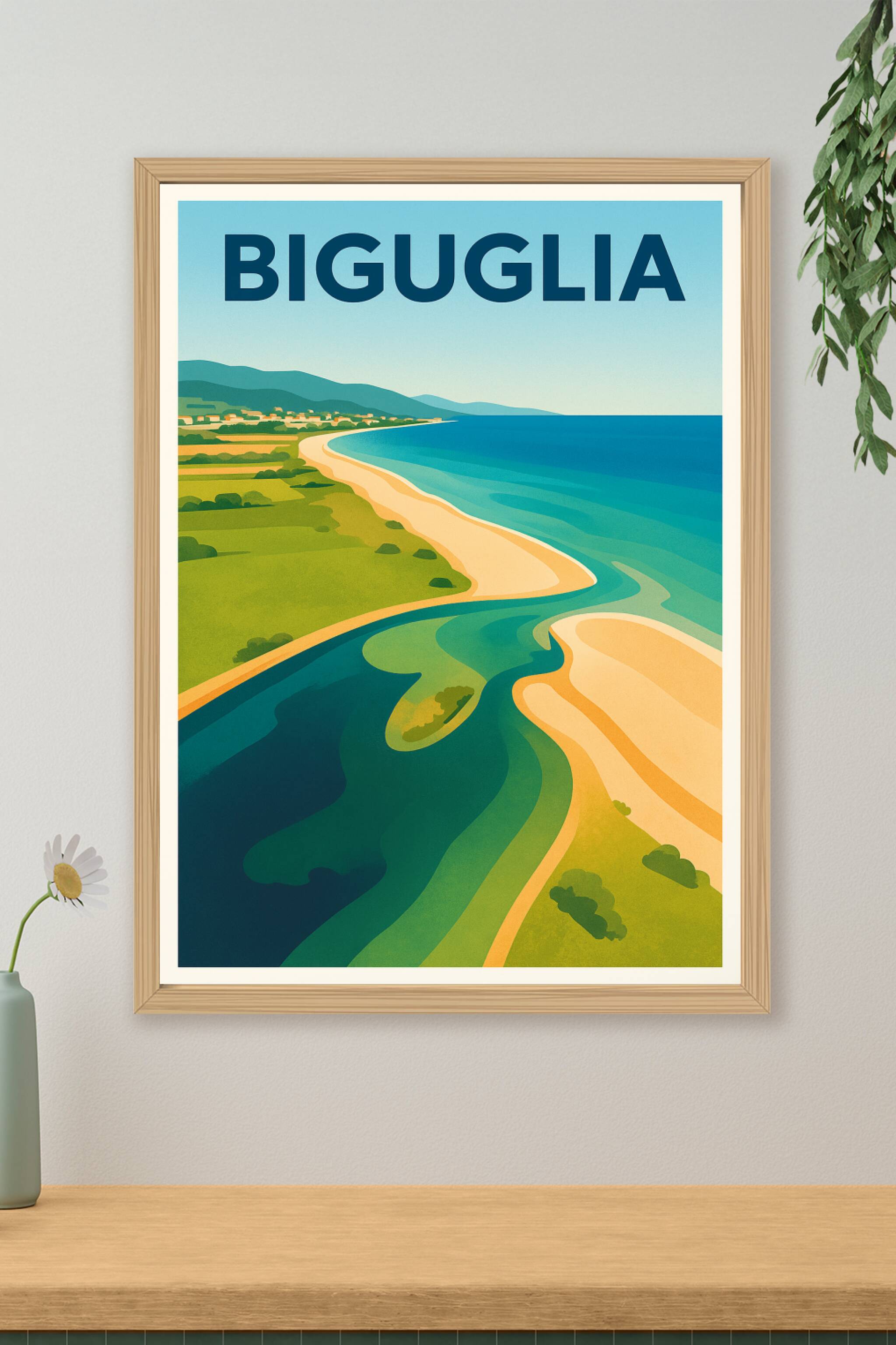 Affiche de Biguglia - Beauté côtière entre mer et nature