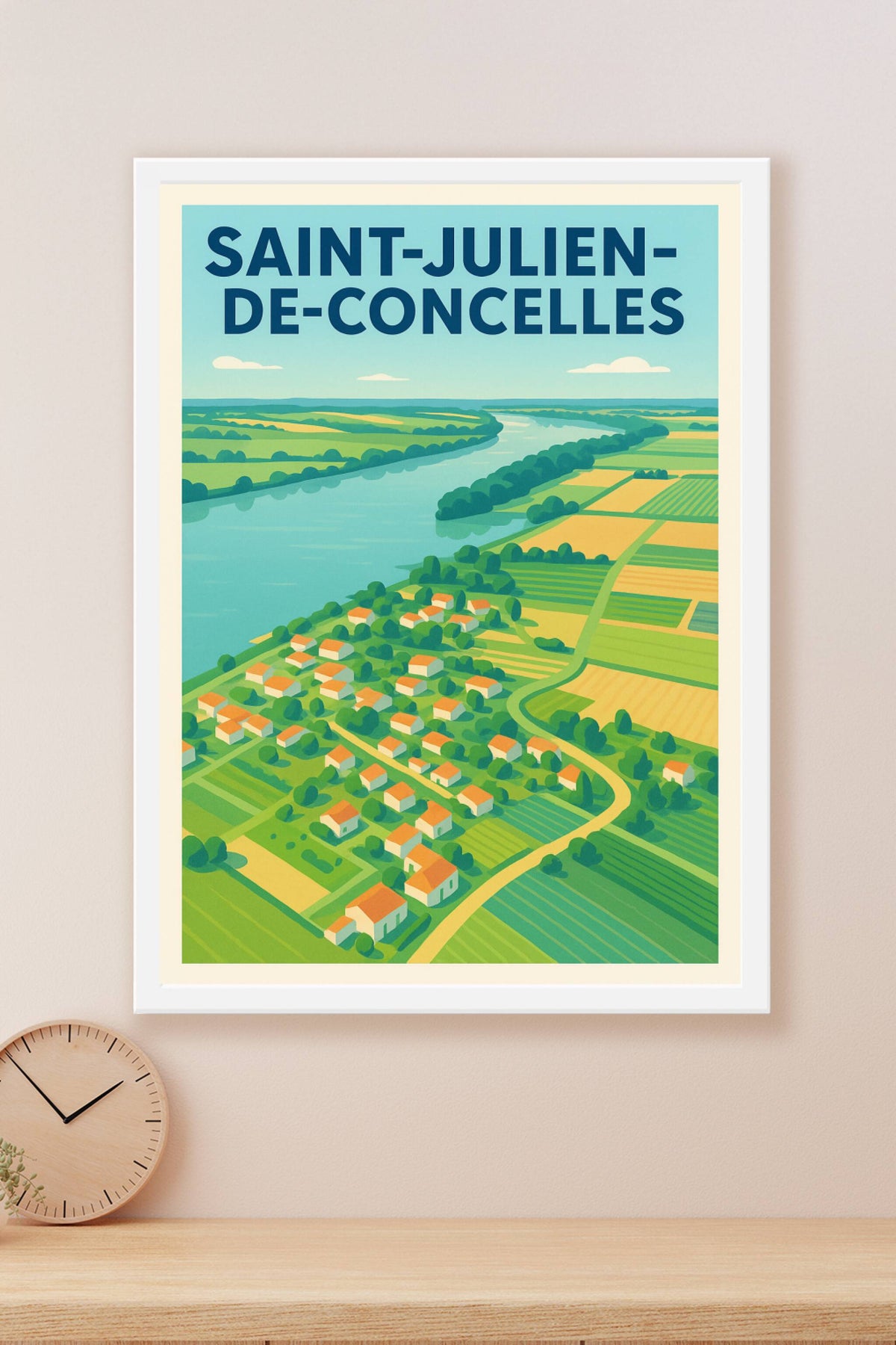 Affiche de Saint-Julien-de-Concelles - Vue aérienne paisible et champêtre