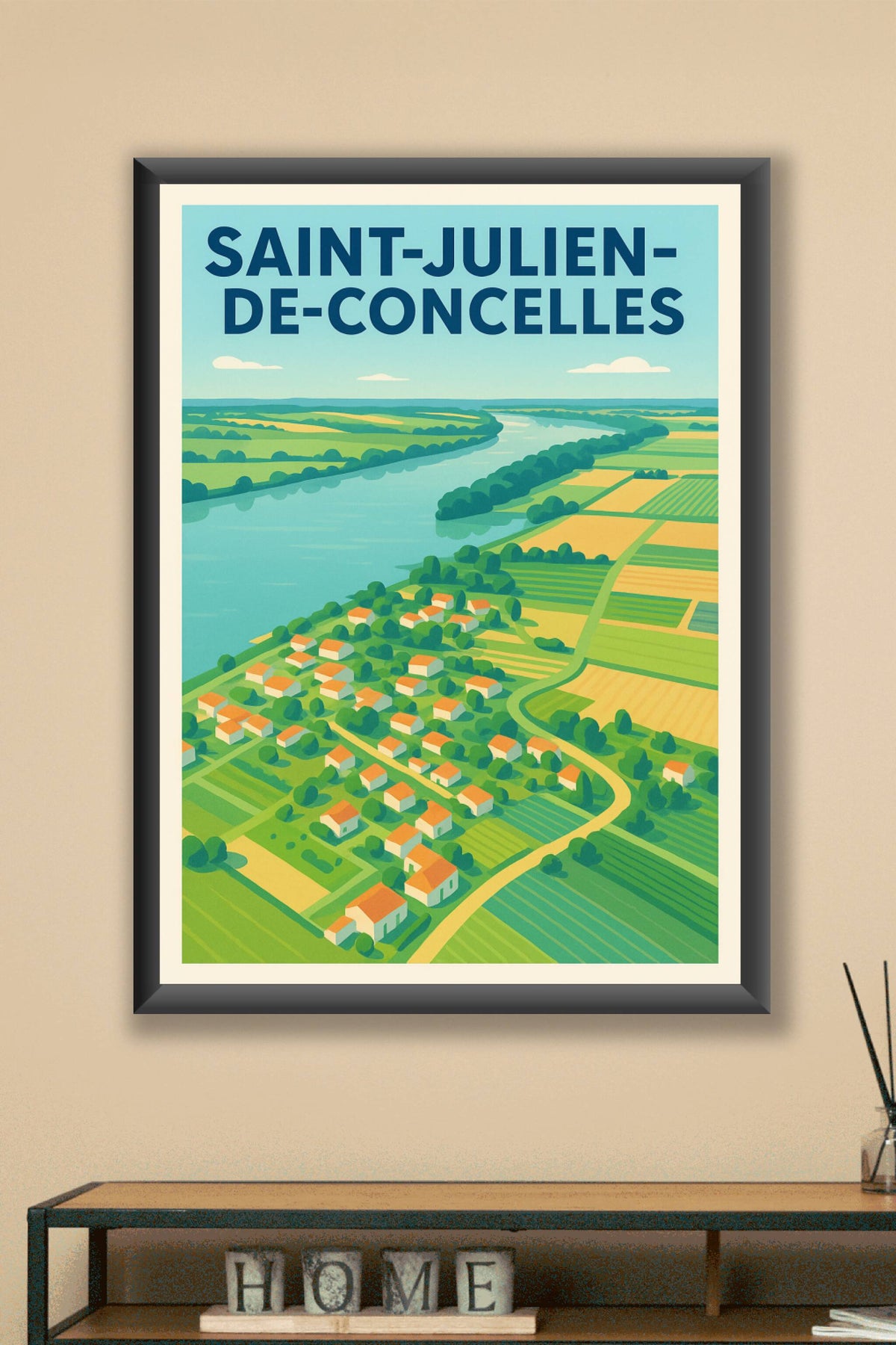 Affiche de Saint-Julien-de-Concelles - Vue aérienne paisible et champêtre