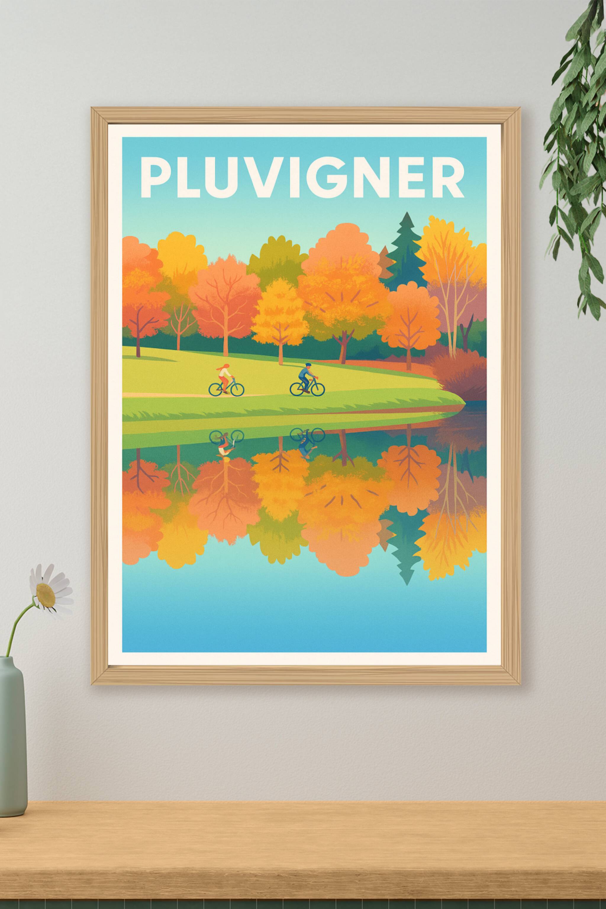 Affiche de Pluvigner - Échappée bucolique à vélo au cœur de l'automne