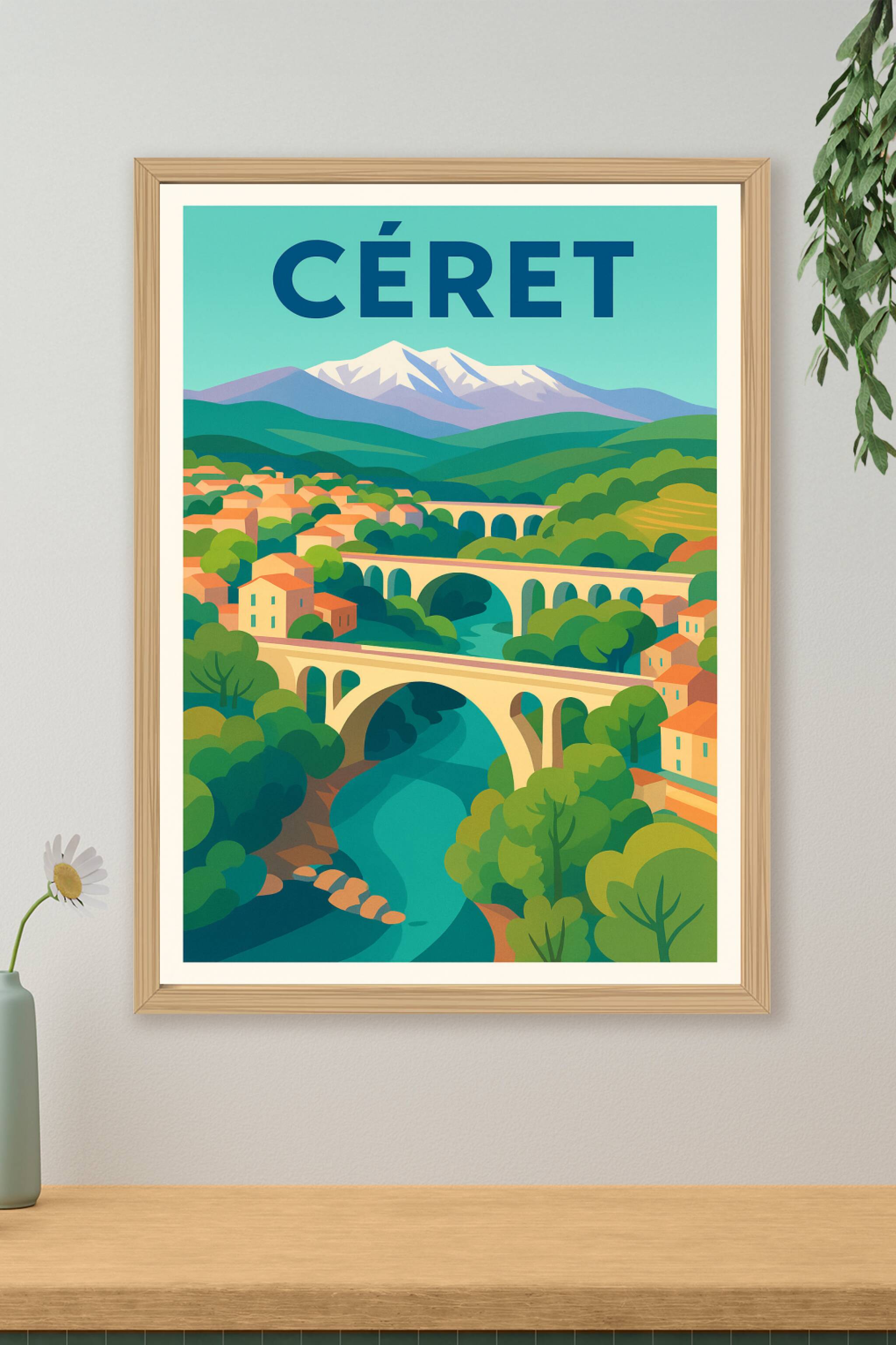 Affiche de Céret - Le charme pittoresque au cœur des Pyrénées