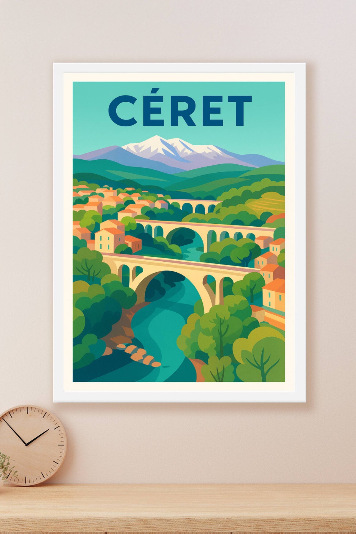Affiche de Céret - Le charme pittoresque au cœur des Pyrénées