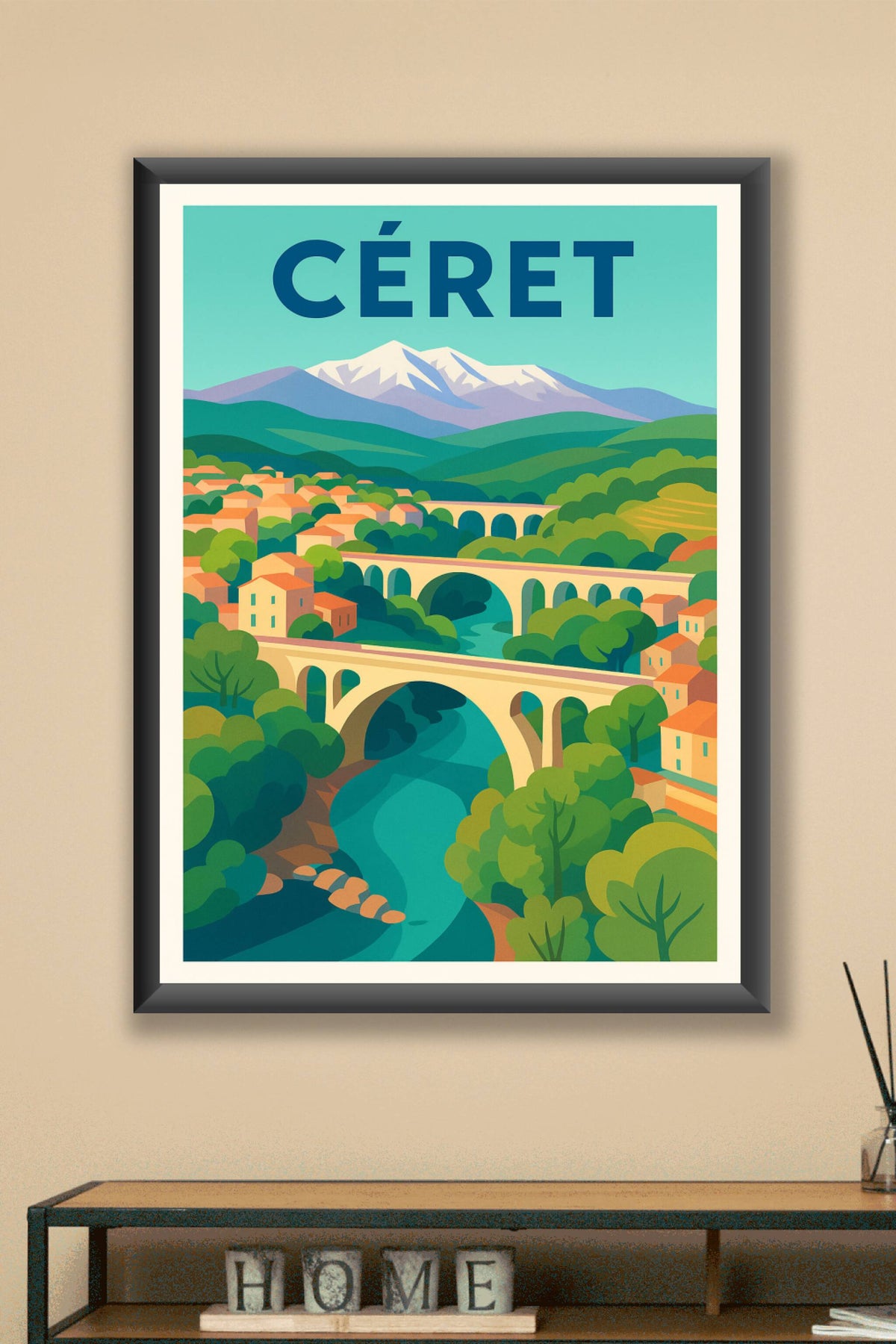 Affiche de Céret - Le charme pittoresque au cœur des Pyrénées