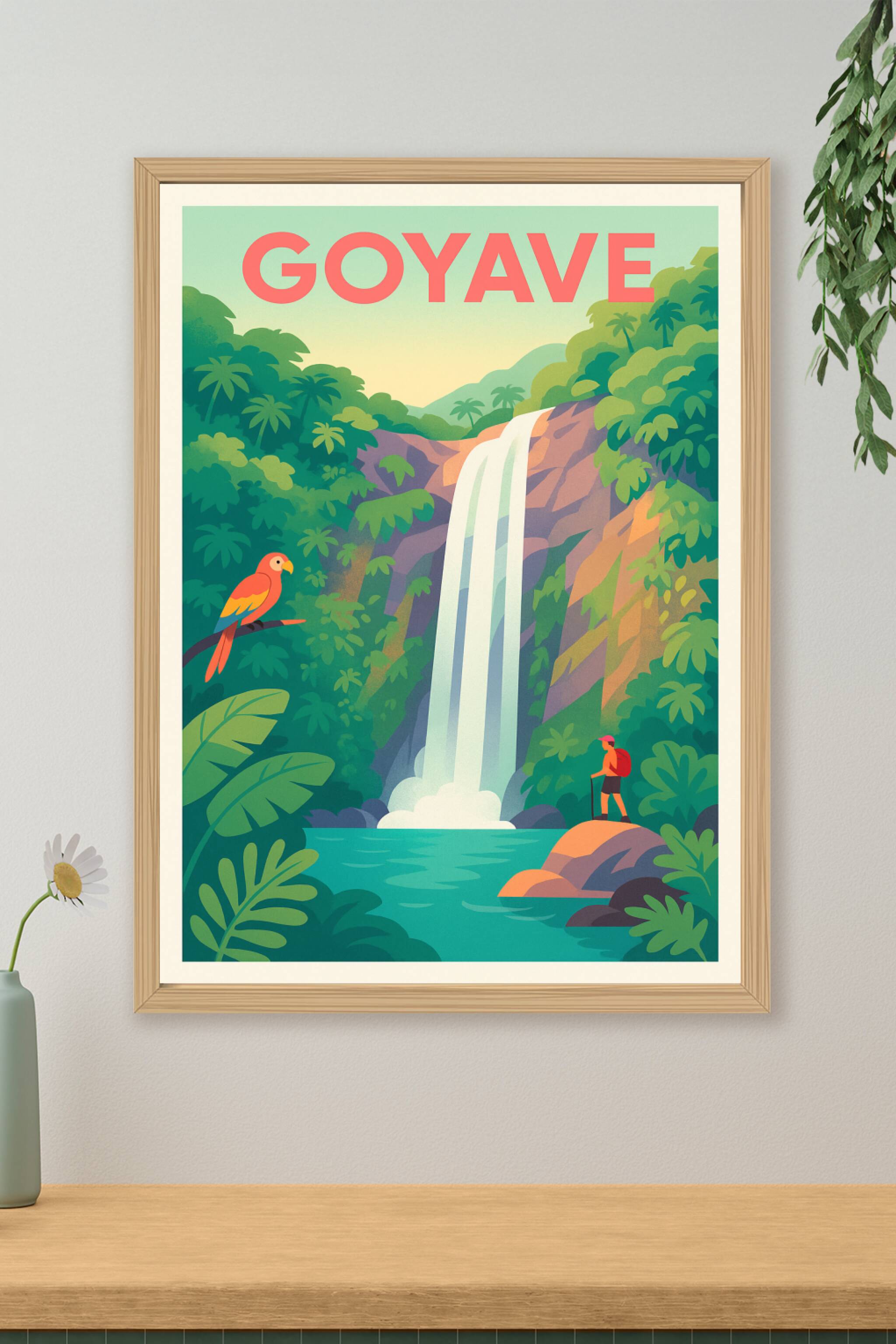 Affiche de Goyave - Évasion tropicale et cascades luxuriantes