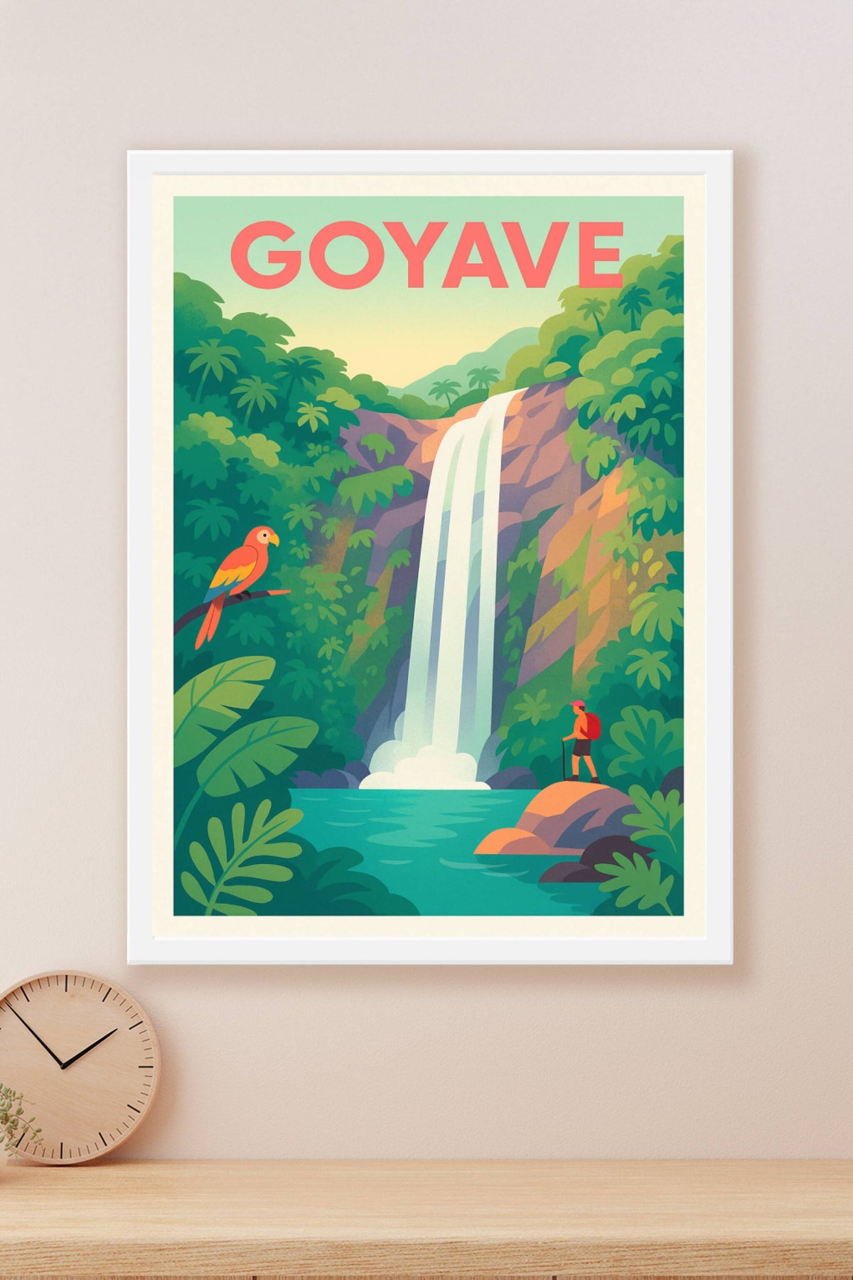 Affiche de Goyave - Évasion tropicale et cascades luxuriantes