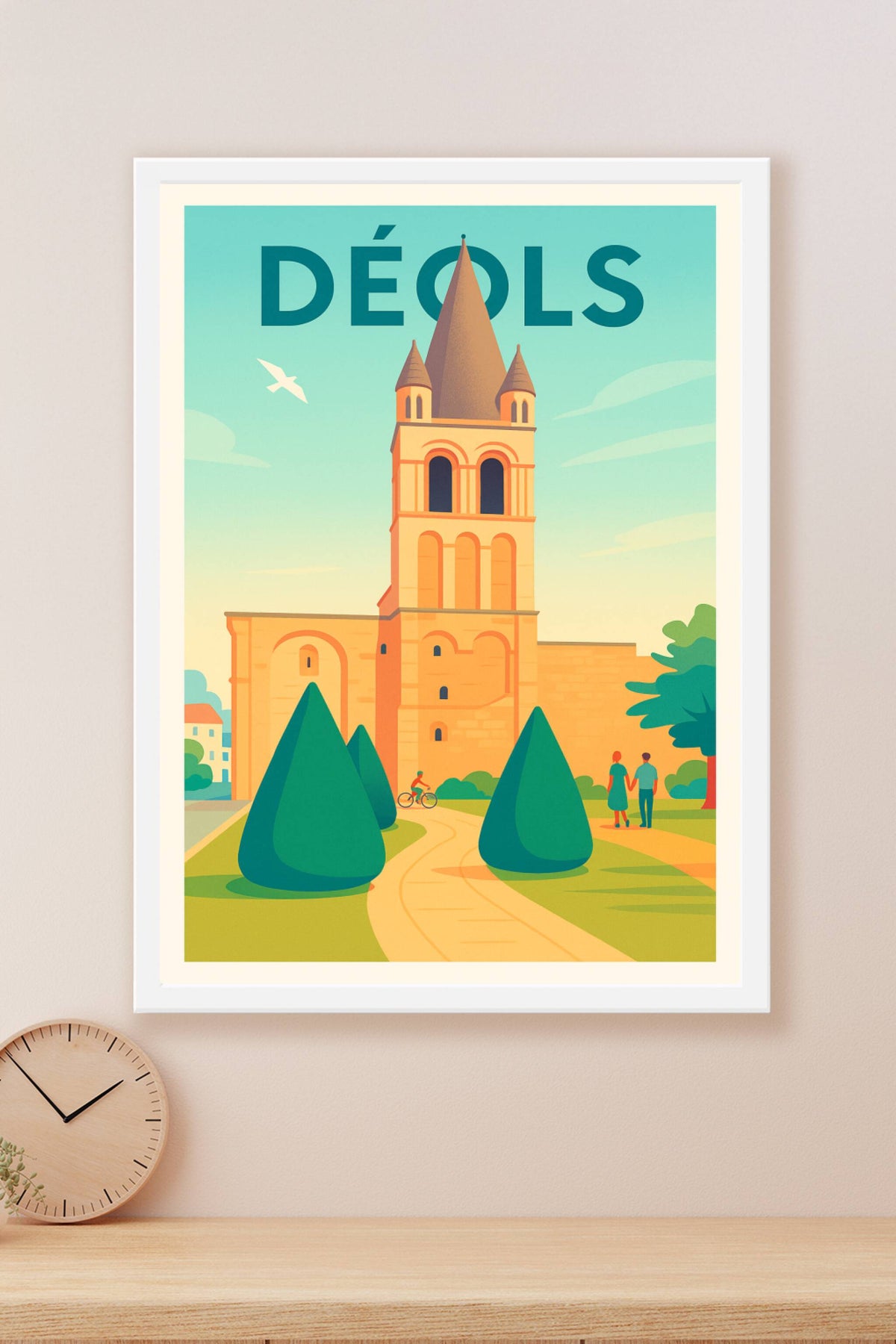 Affiche de Déols - L'élégance historique en illustration