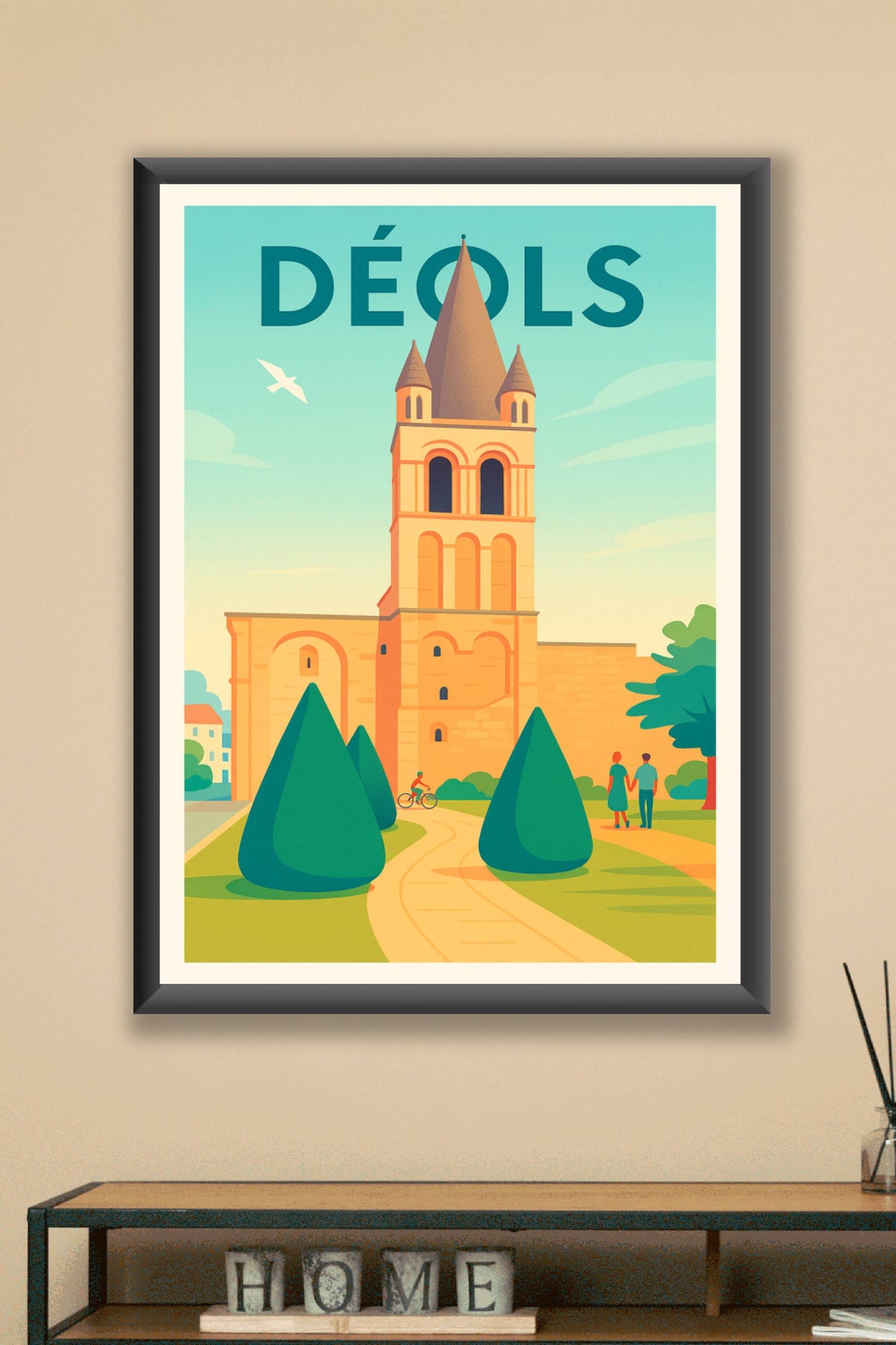 Affiche de Déols - L'élégance historique en illustration