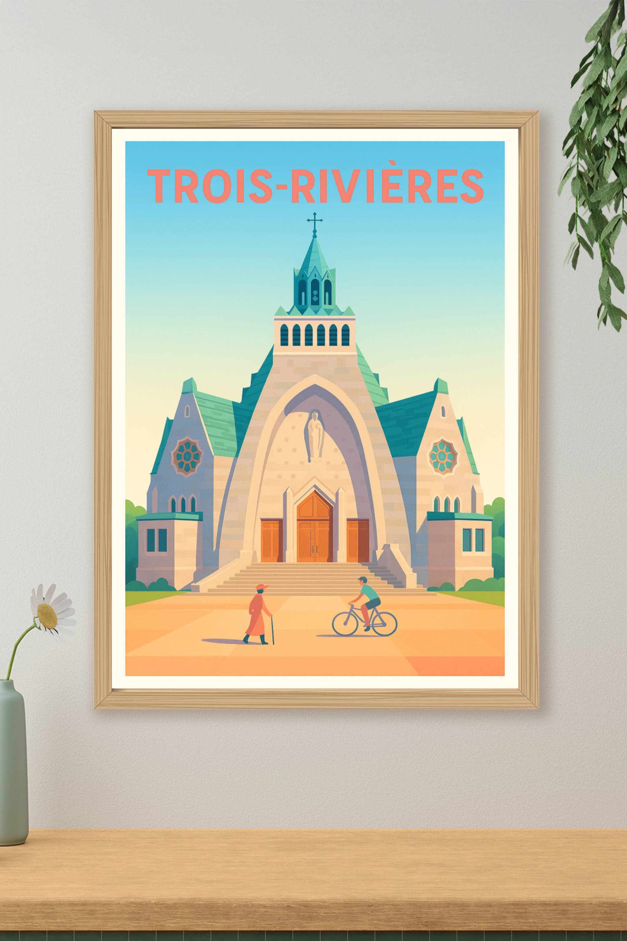 Affiche de Trois-Rivières - Élan de sérénité et patrimoine architectural