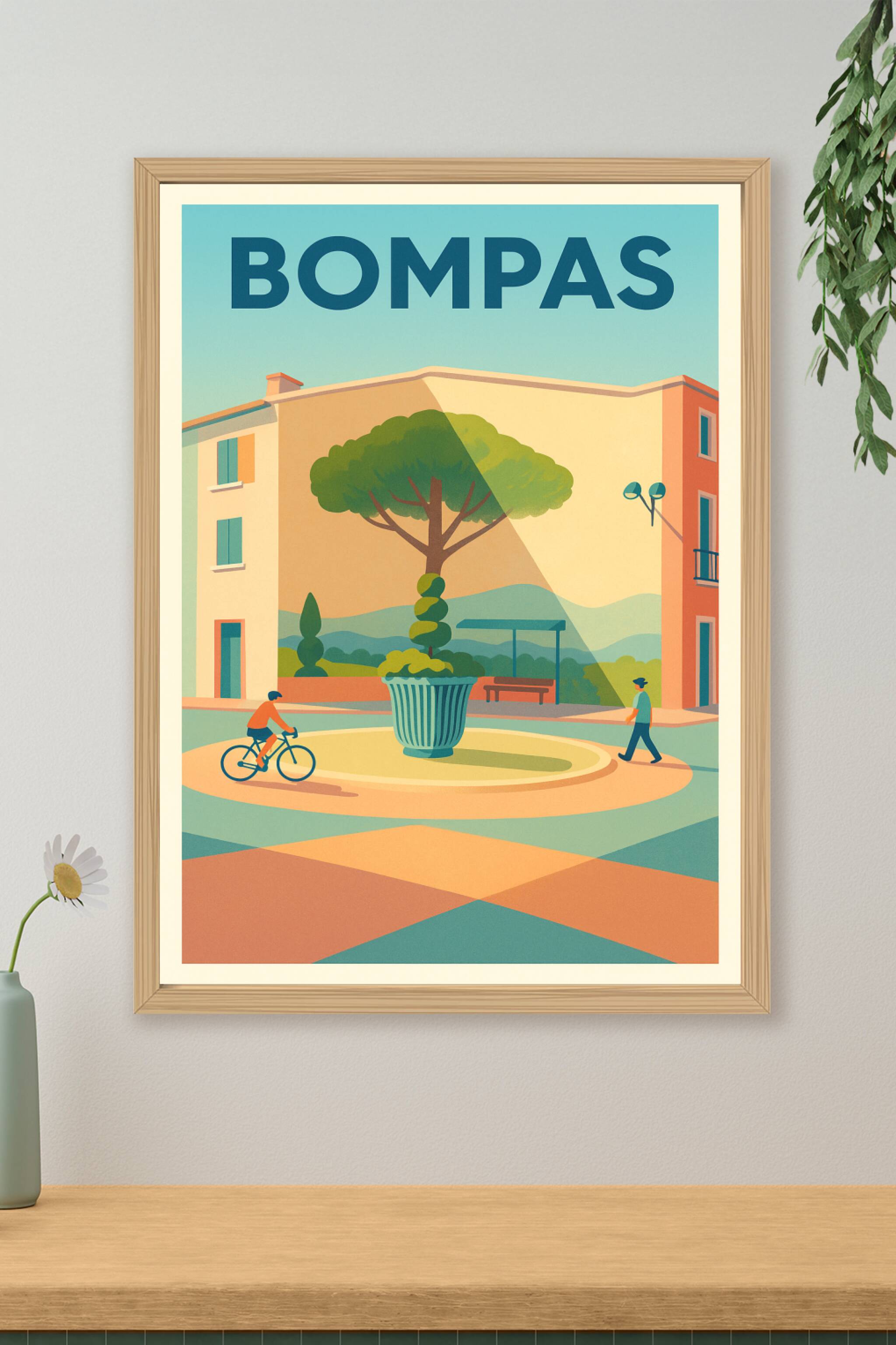 Affiche de Bompas - Charme paisible et couleurs d’une ville méditerranéenne