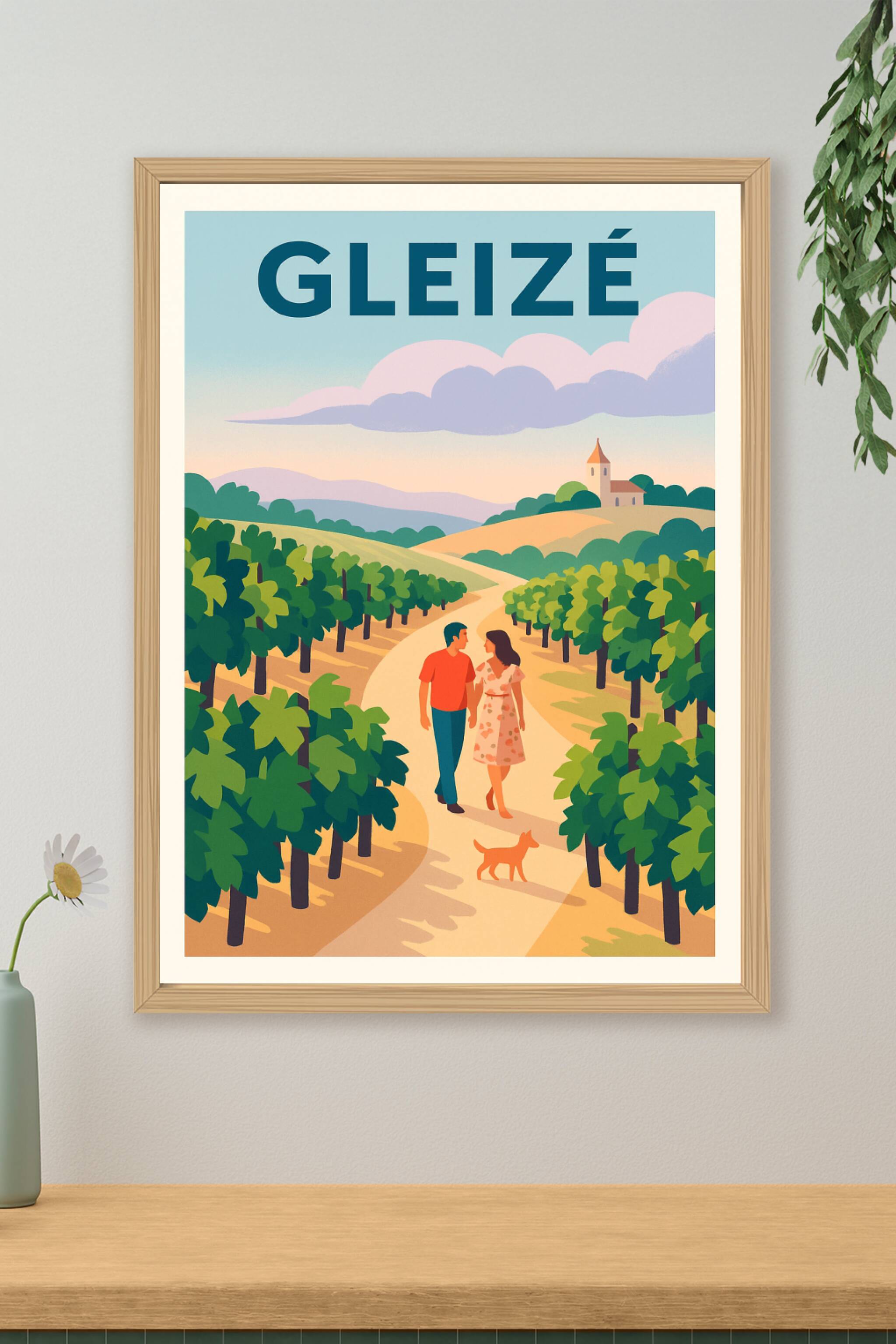 Affiche de Gleizé - Promenade romantique au cœur des vignes