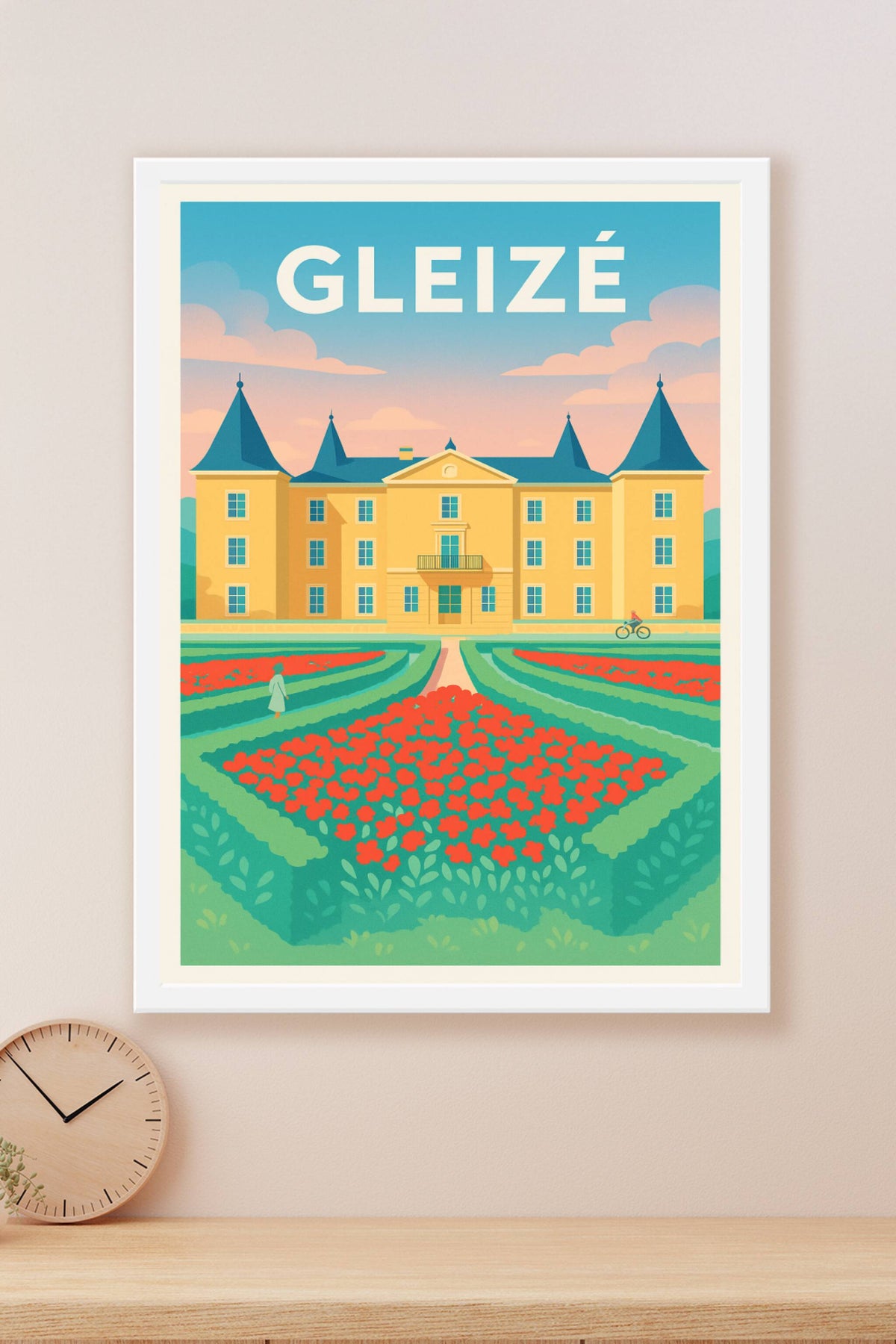 Affiche de Gleizé - Élégance et charme du château fleuri