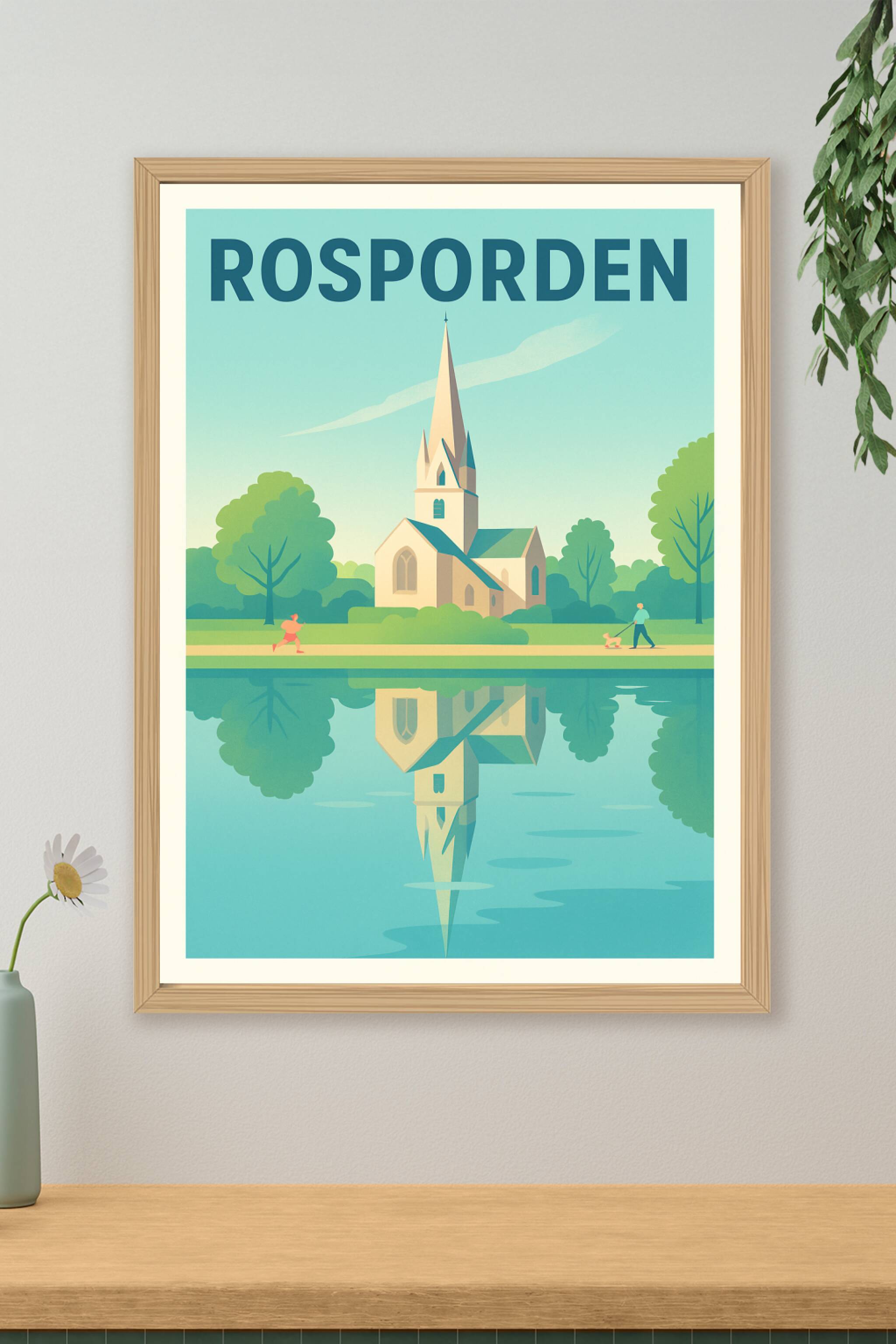 Affiche de Rosporden - Une scène paisible au bord de l'eau