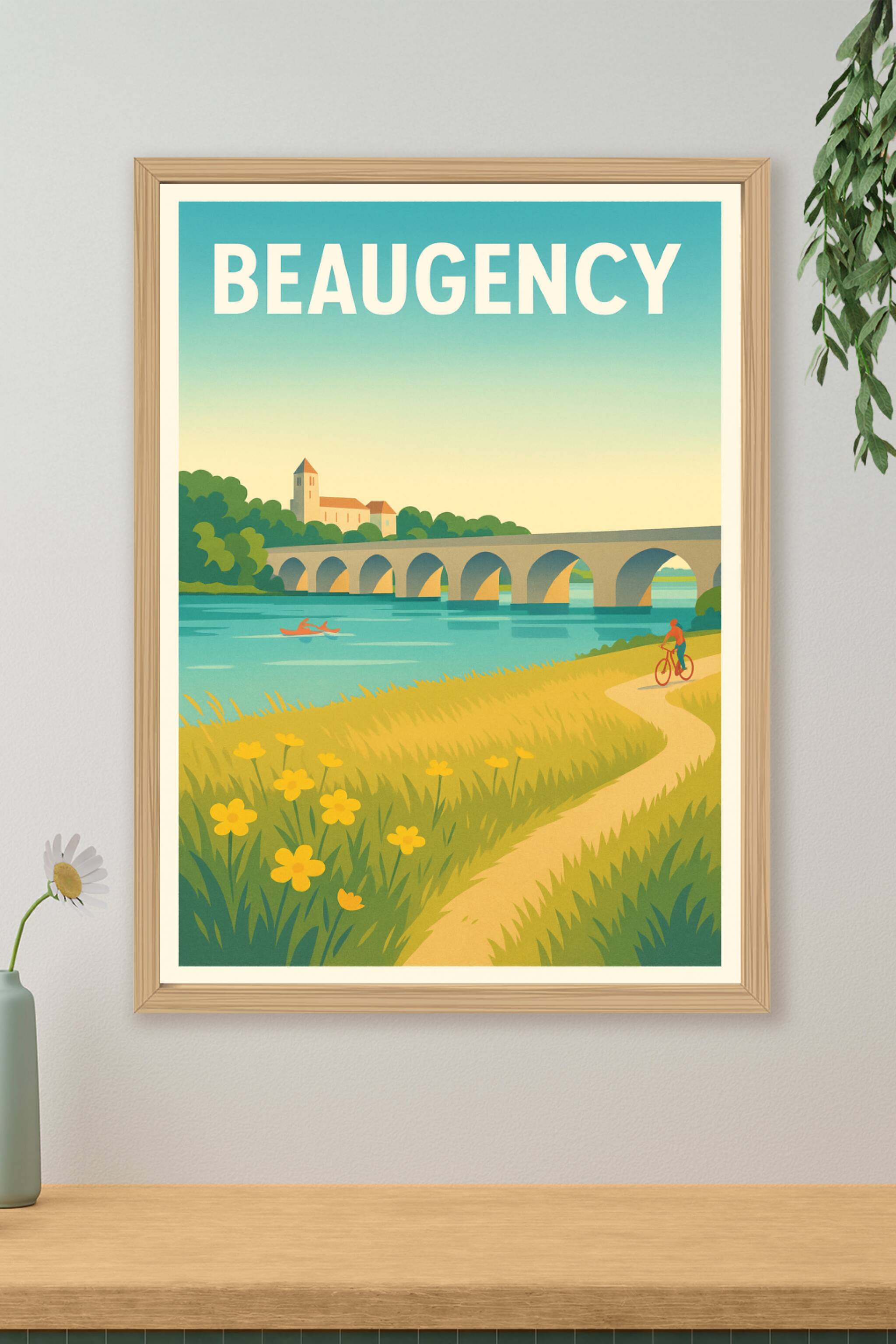 Affiche de Beaugency - Charme bucolique au fil de l'eau