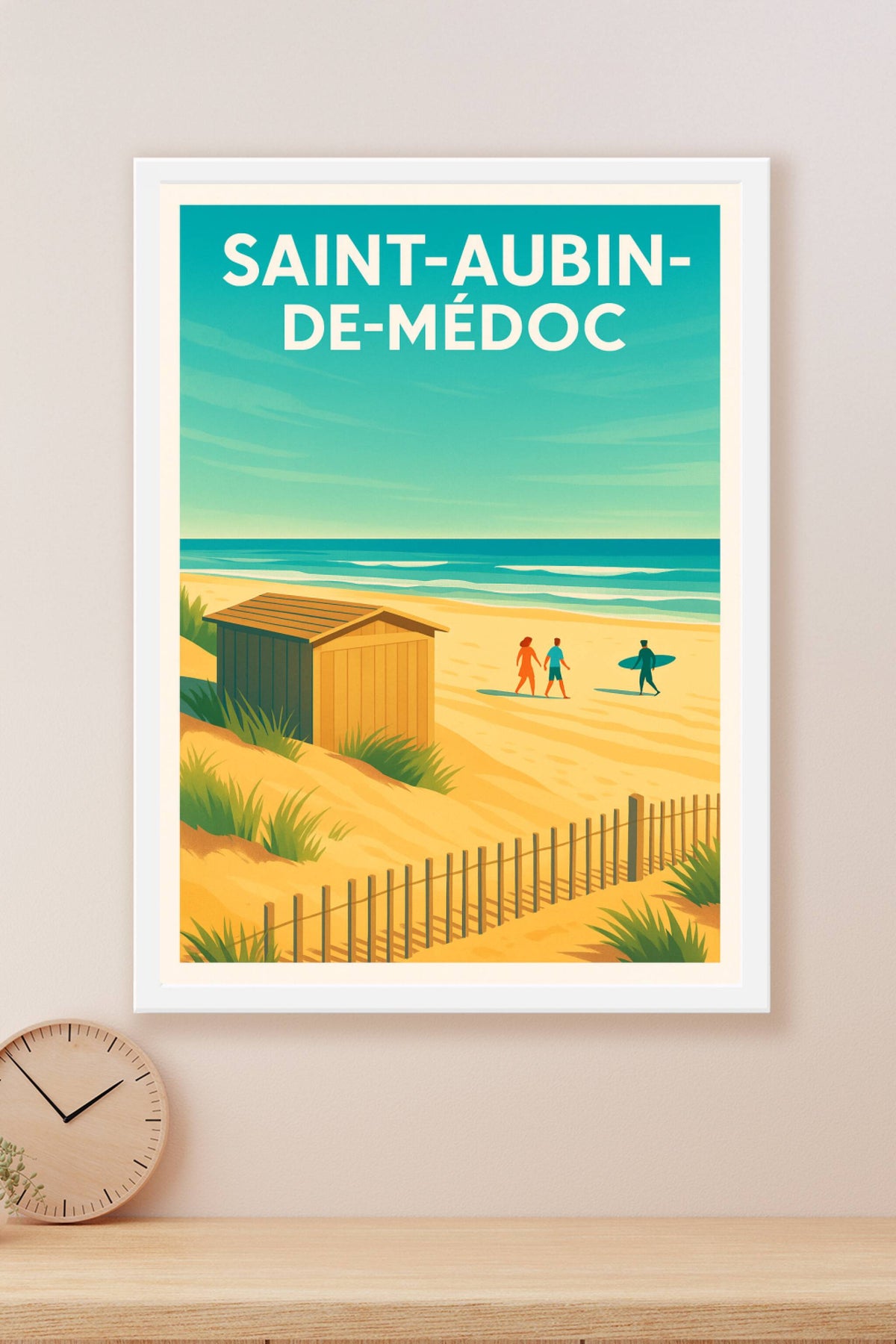 Affiche de Saint-Aubin-de-Médoc - Plages et Douceur de Vivre en Bord de Mer