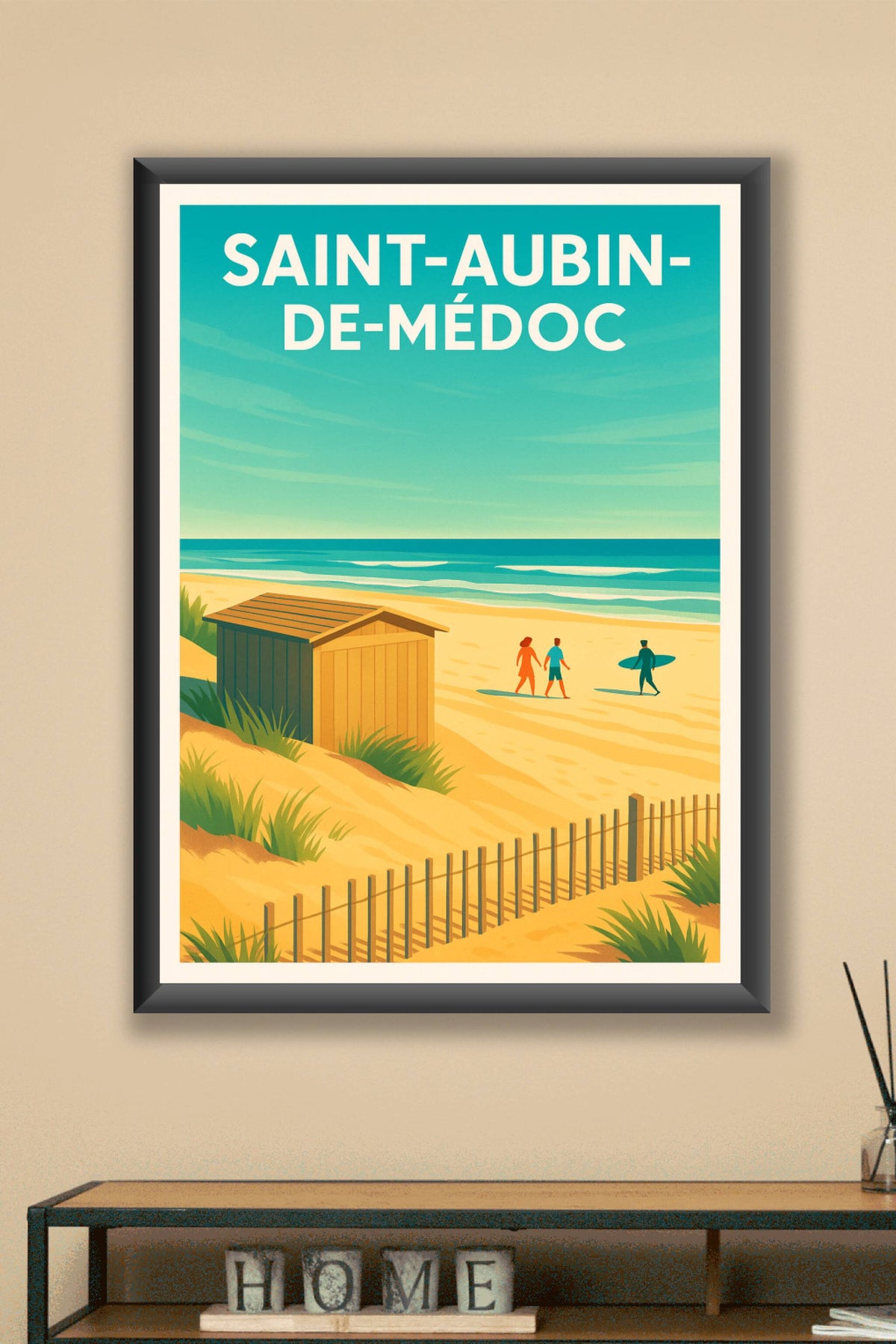Affiche de Saint-Aubin-de-Médoc - Plages et Douceur de Vivre en Bord de Mer