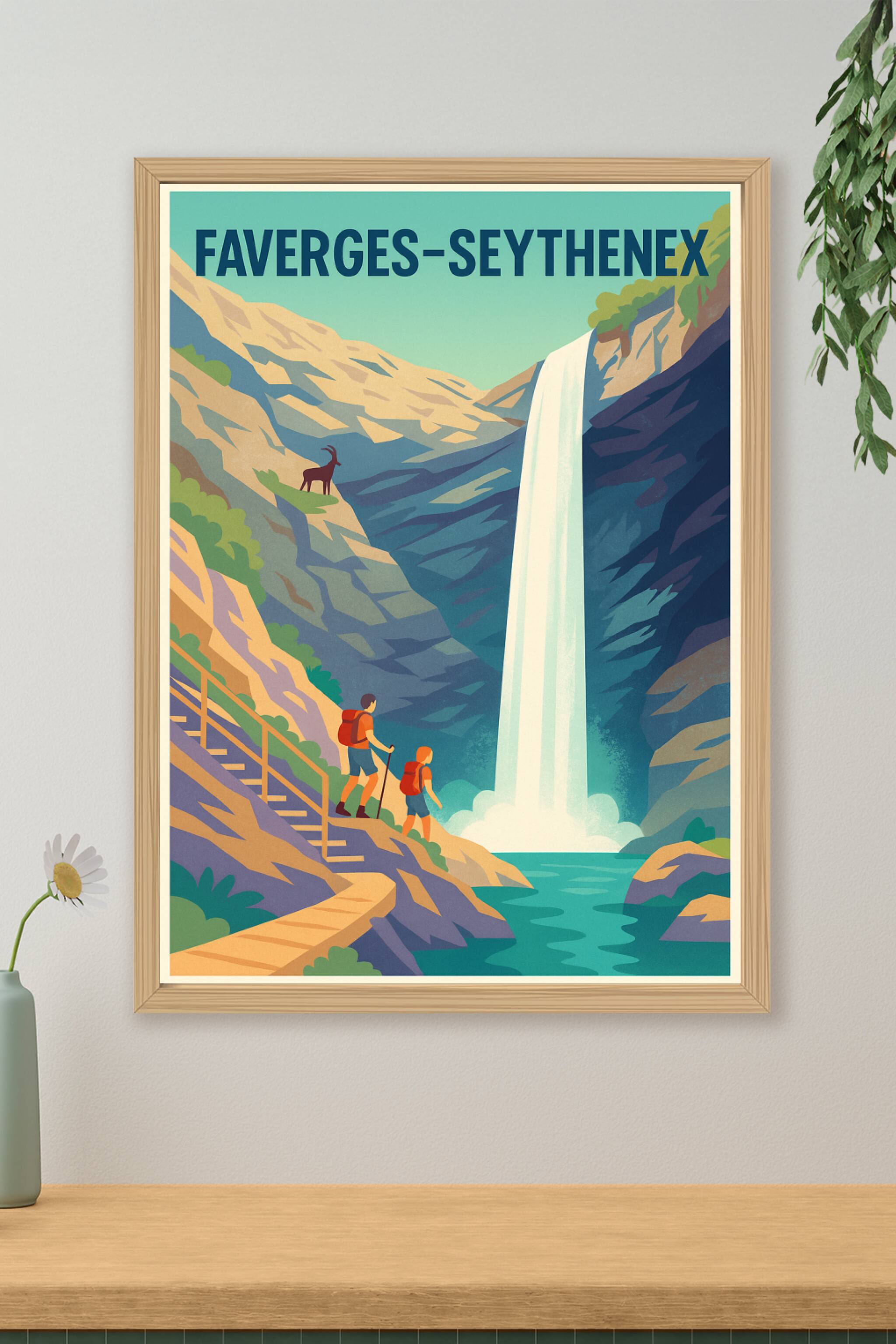 Affiche de Faverges-Seythenex - L'appel des cascades et montagnes sauvages