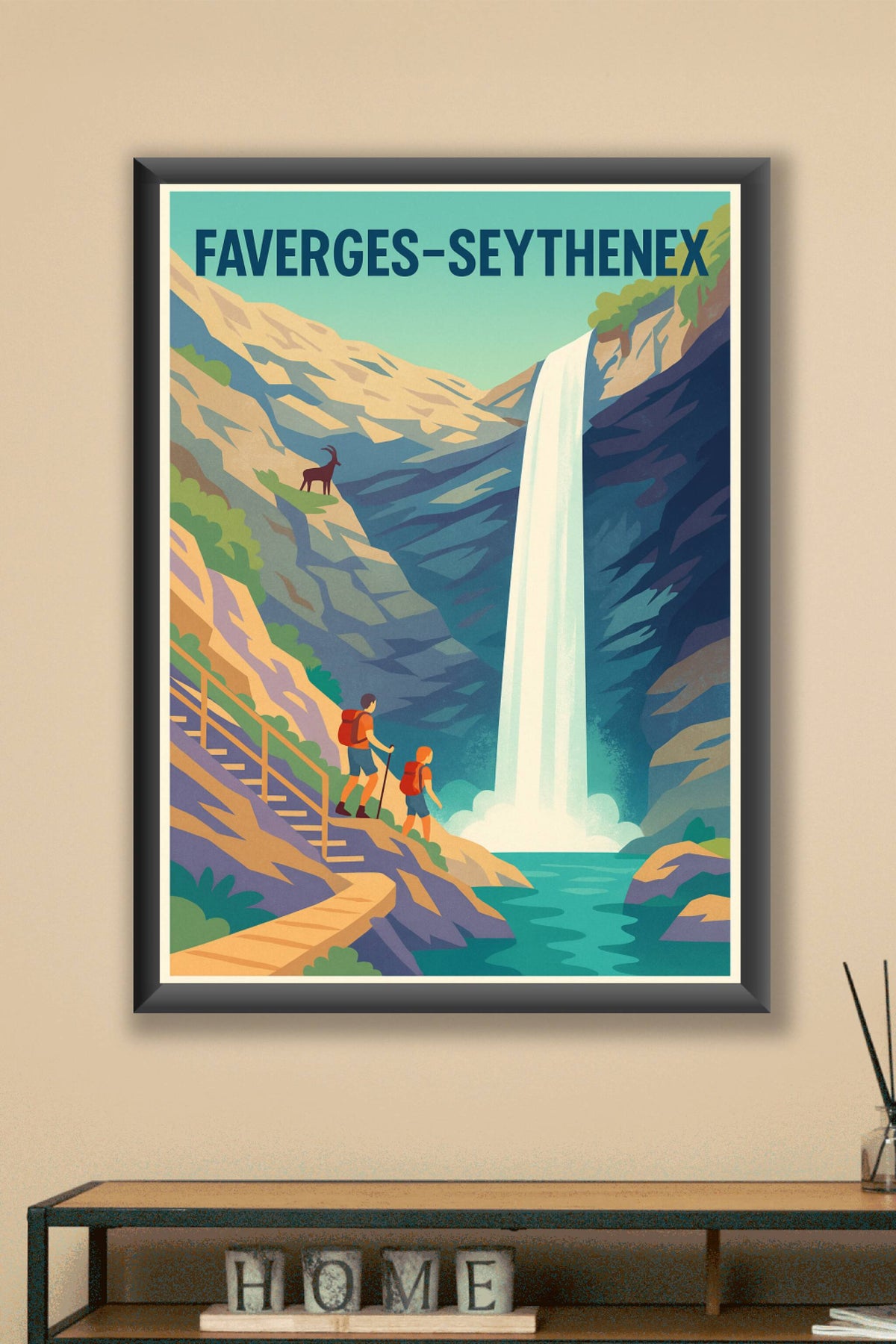 Affiche de Faverges-Seythenex - L'appel des cascades et montagnes sauvages