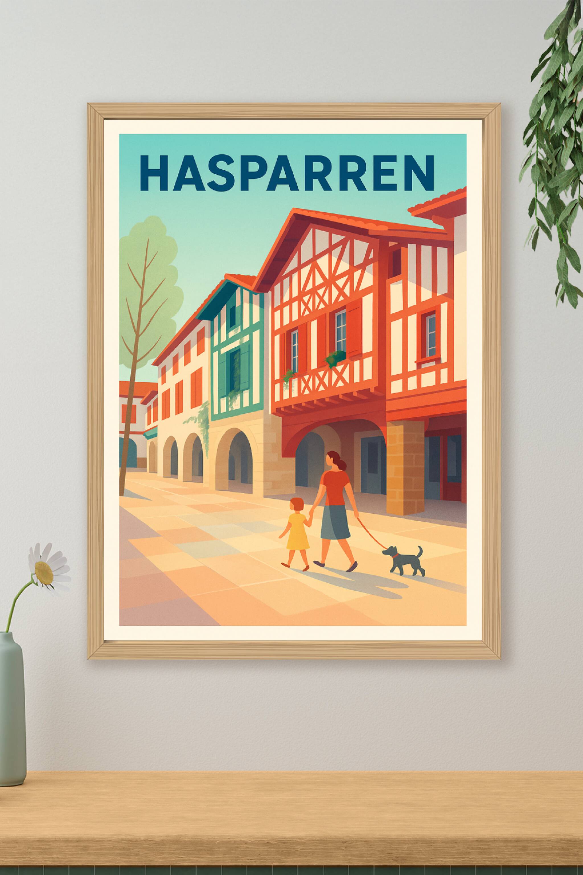 Affiche de Hasparren - Charme et douceur au cœur du Pays Basque