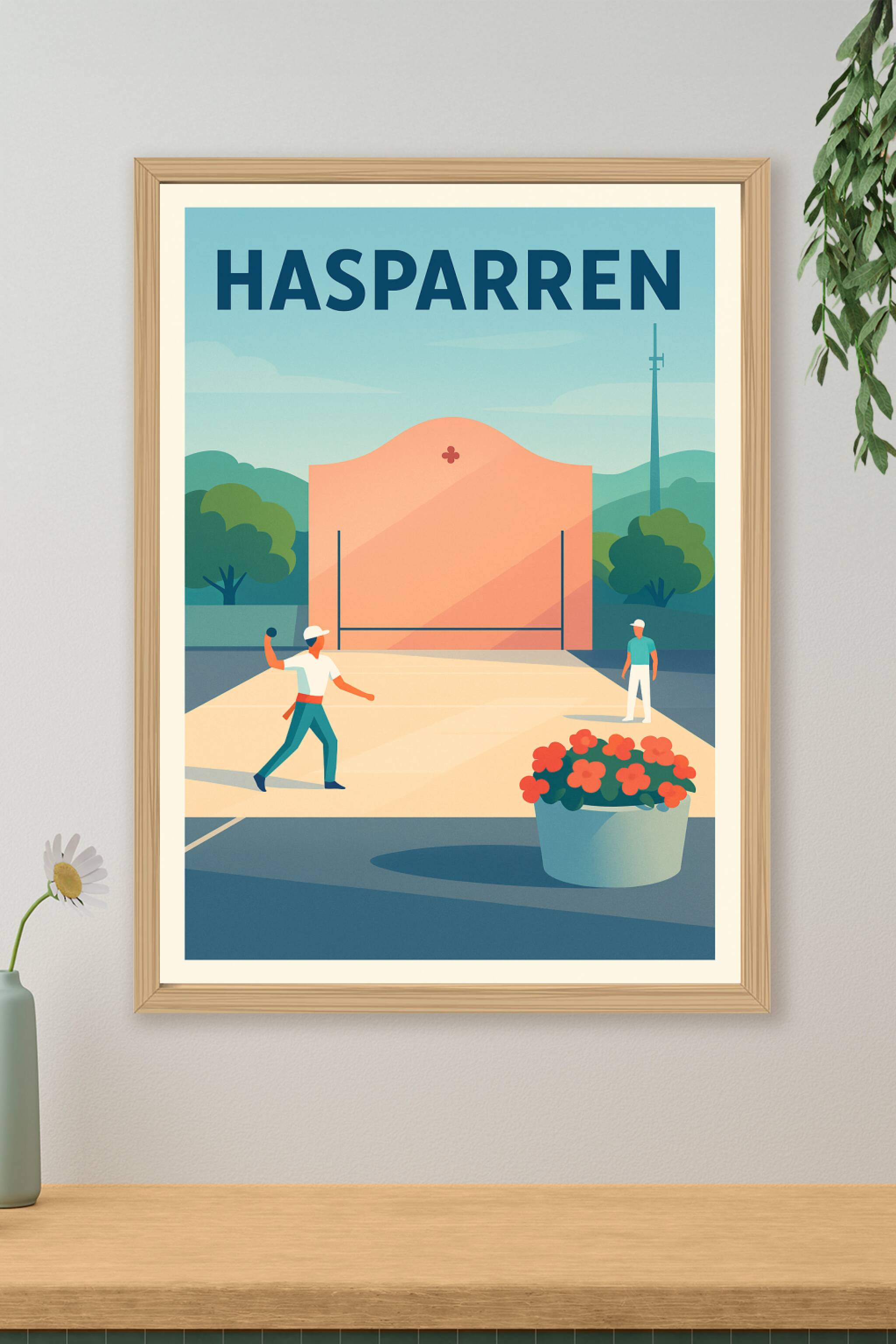 Affiche de Hasparren - L'esprit du jeu basque en image