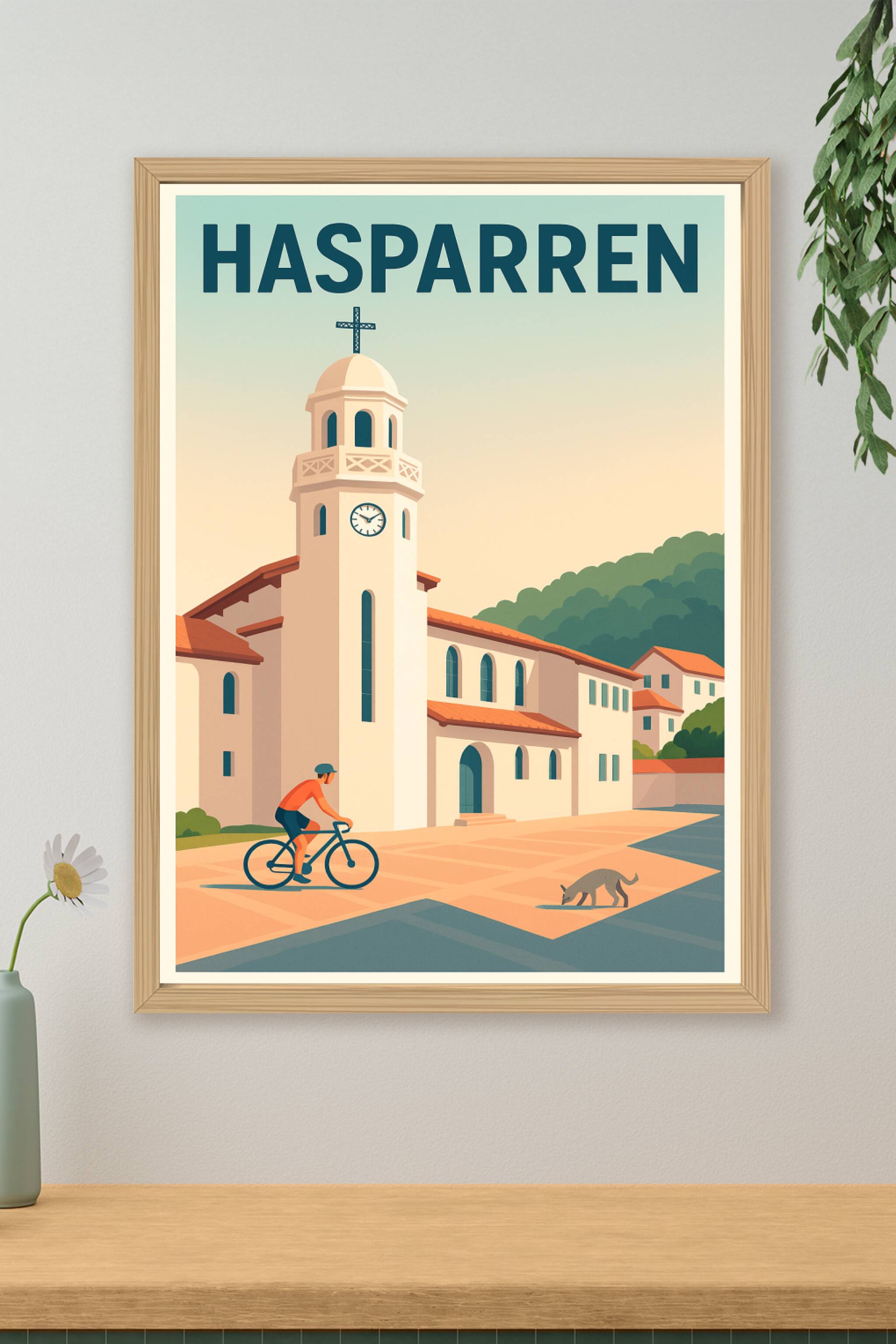 Affiche de Hasparren - Un coin de tranquillité basque