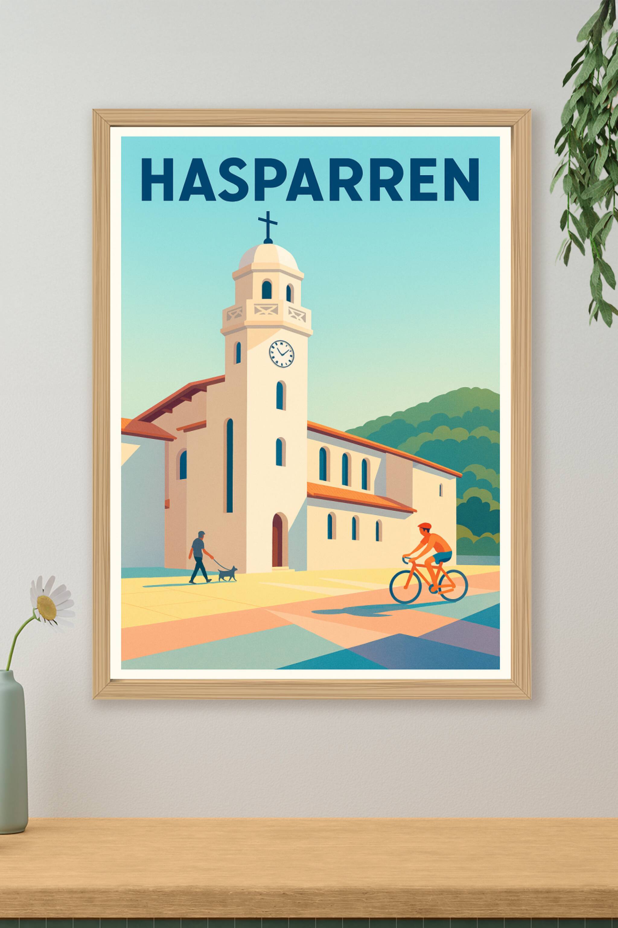 Affiche de Hasparren - Tranquillité et douceur de vivre basque