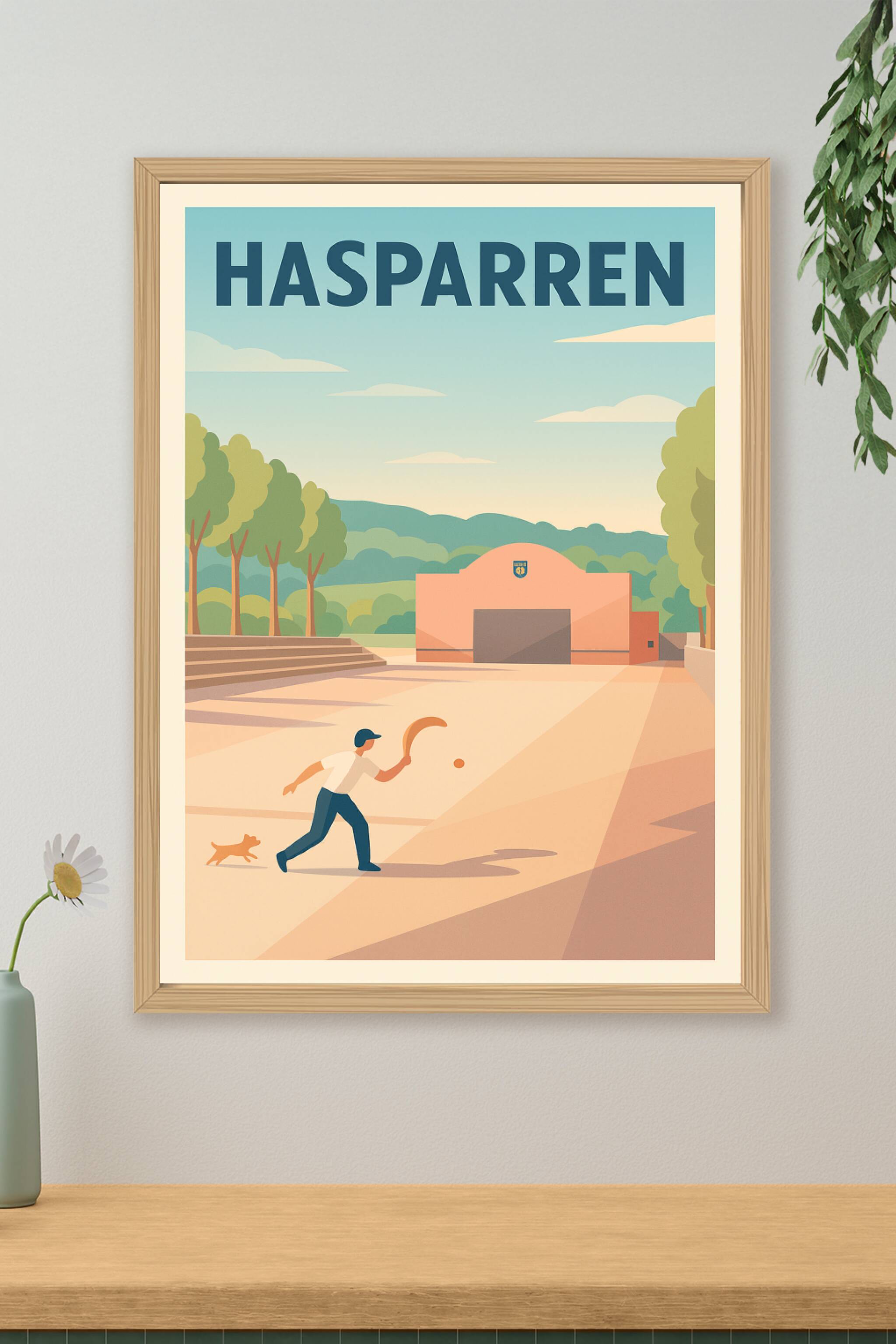Affiche de Hasparren - Évasion et traditions basques en plein air