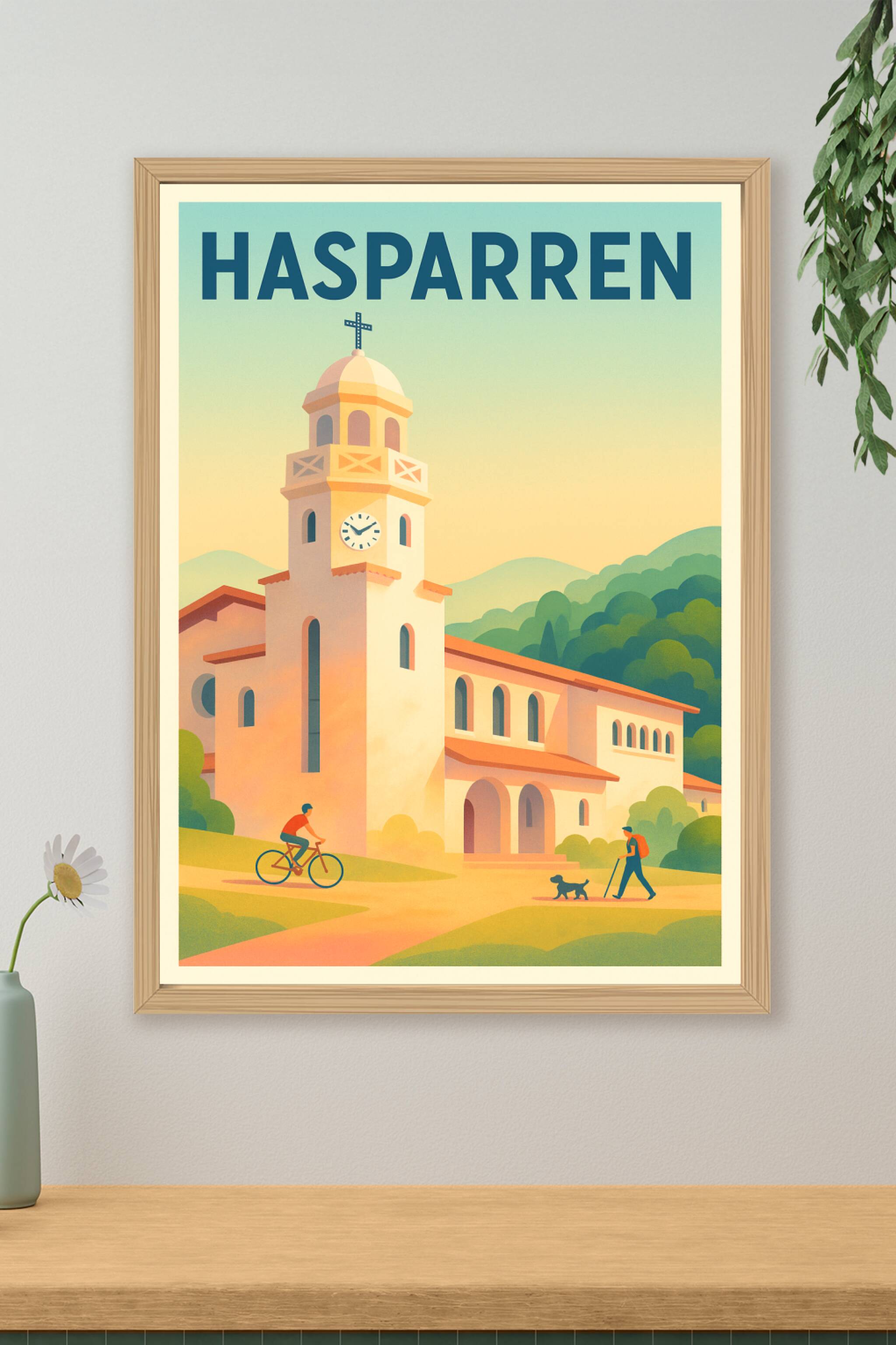 Affiche de Hasparren - Charme intemporel au cœur du Pays Basque
