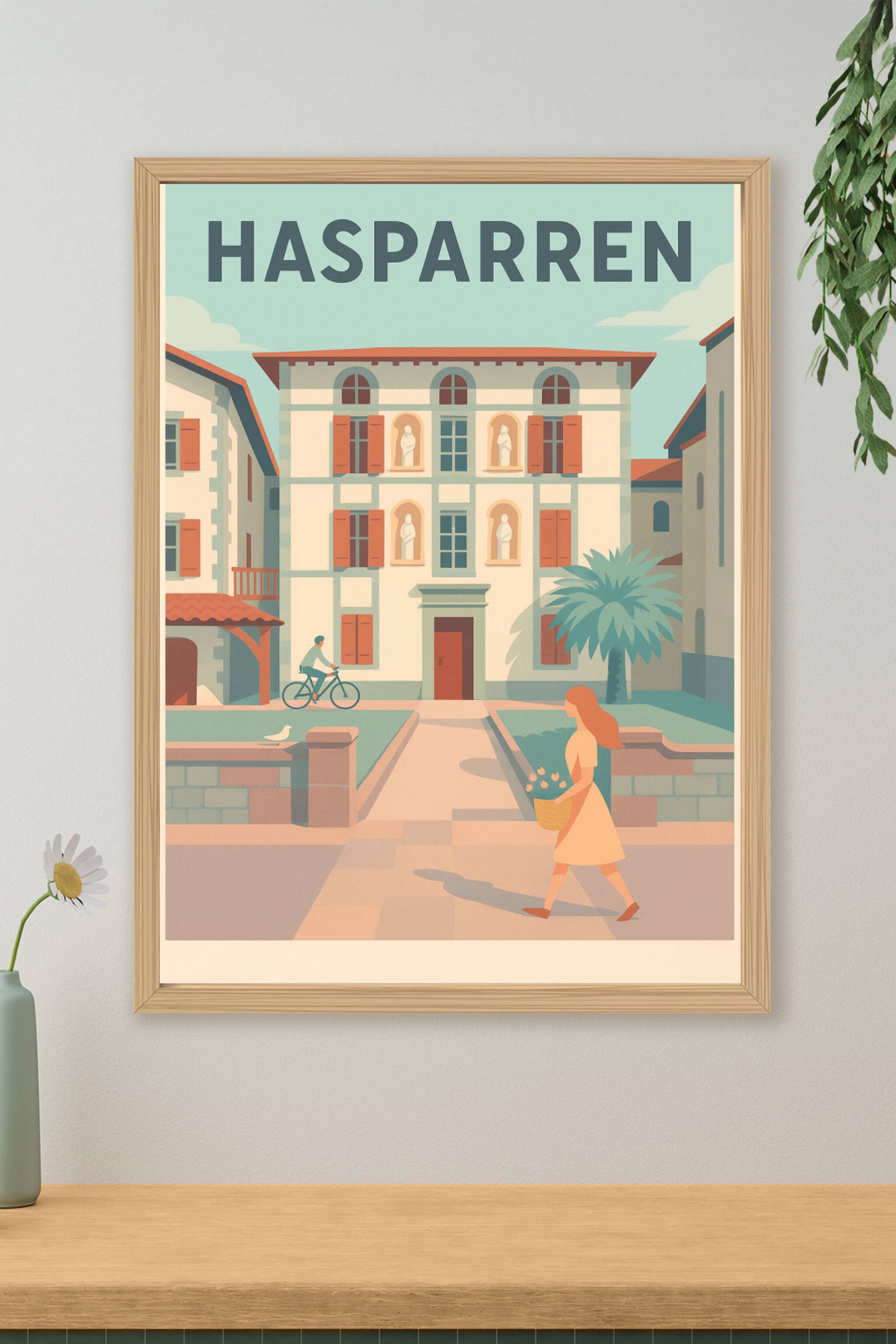 Affiche de Hasparren - Le charme paisible basque en poster