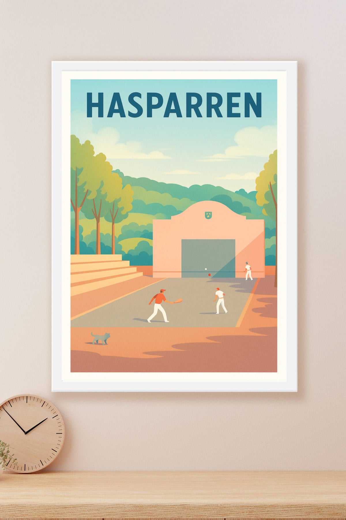 Affiche de Hasparren - L'ambiance authentique de la pelote basque