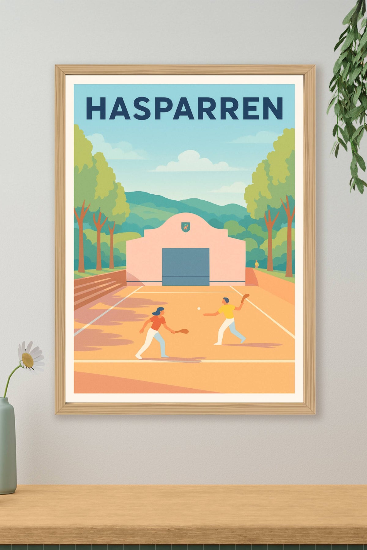 Affiche de Hasparren - L'âme Basque en terre de pelote