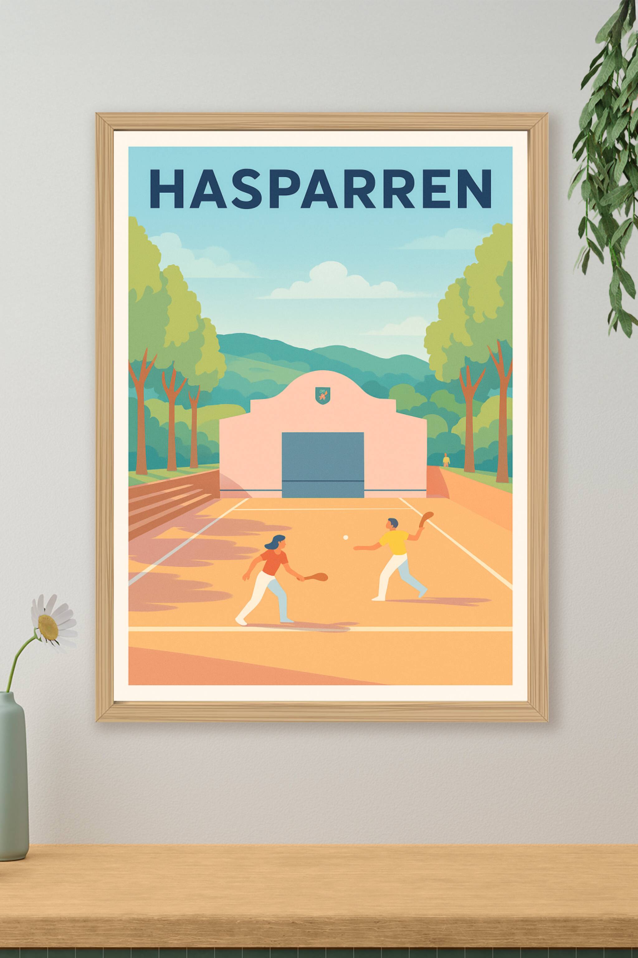 Affiche de Hasparren - L'âme Basque en terre de pelote