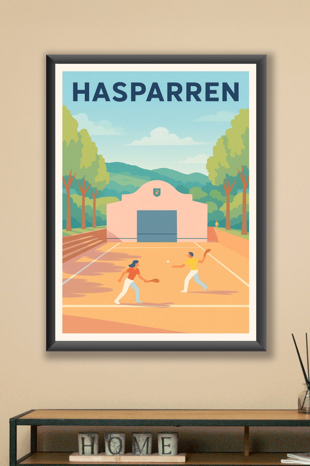 Affiche de Hasparren - L'âme Basque en terre de pelote