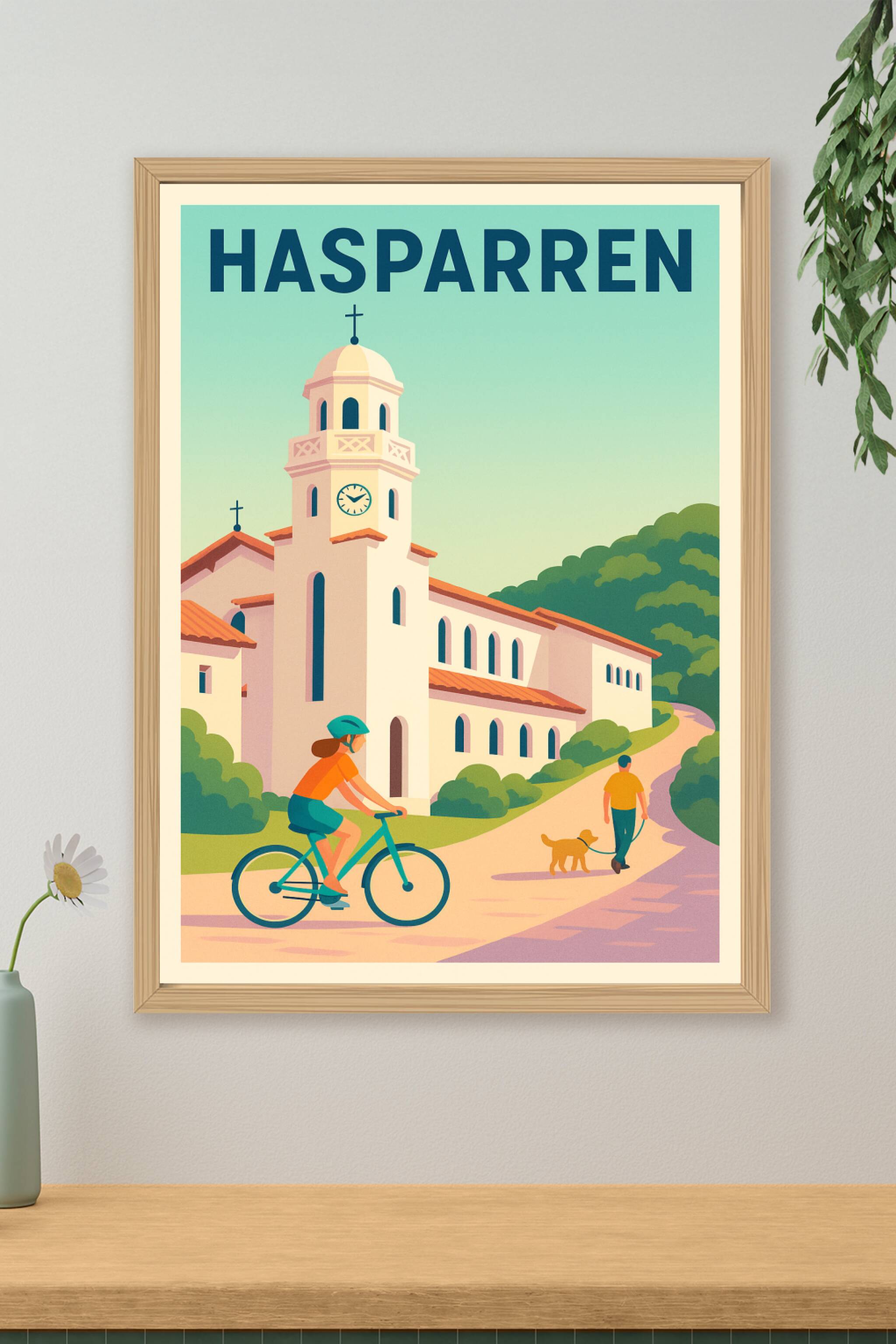 Affiche de Hasparren - Charme et douceur de la nature basque