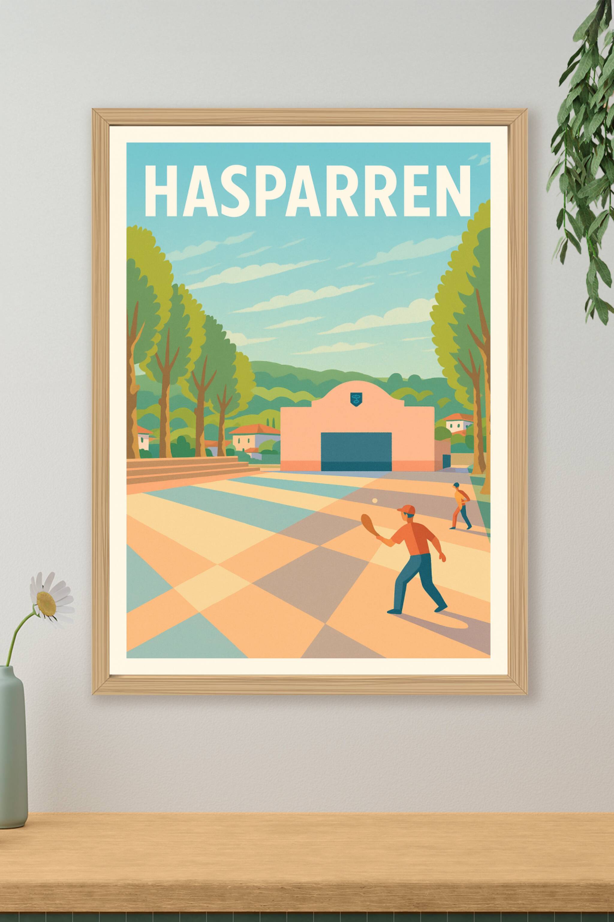 Affiche de Hasparren - Charme et traditions basques au cœur du Pays Basque